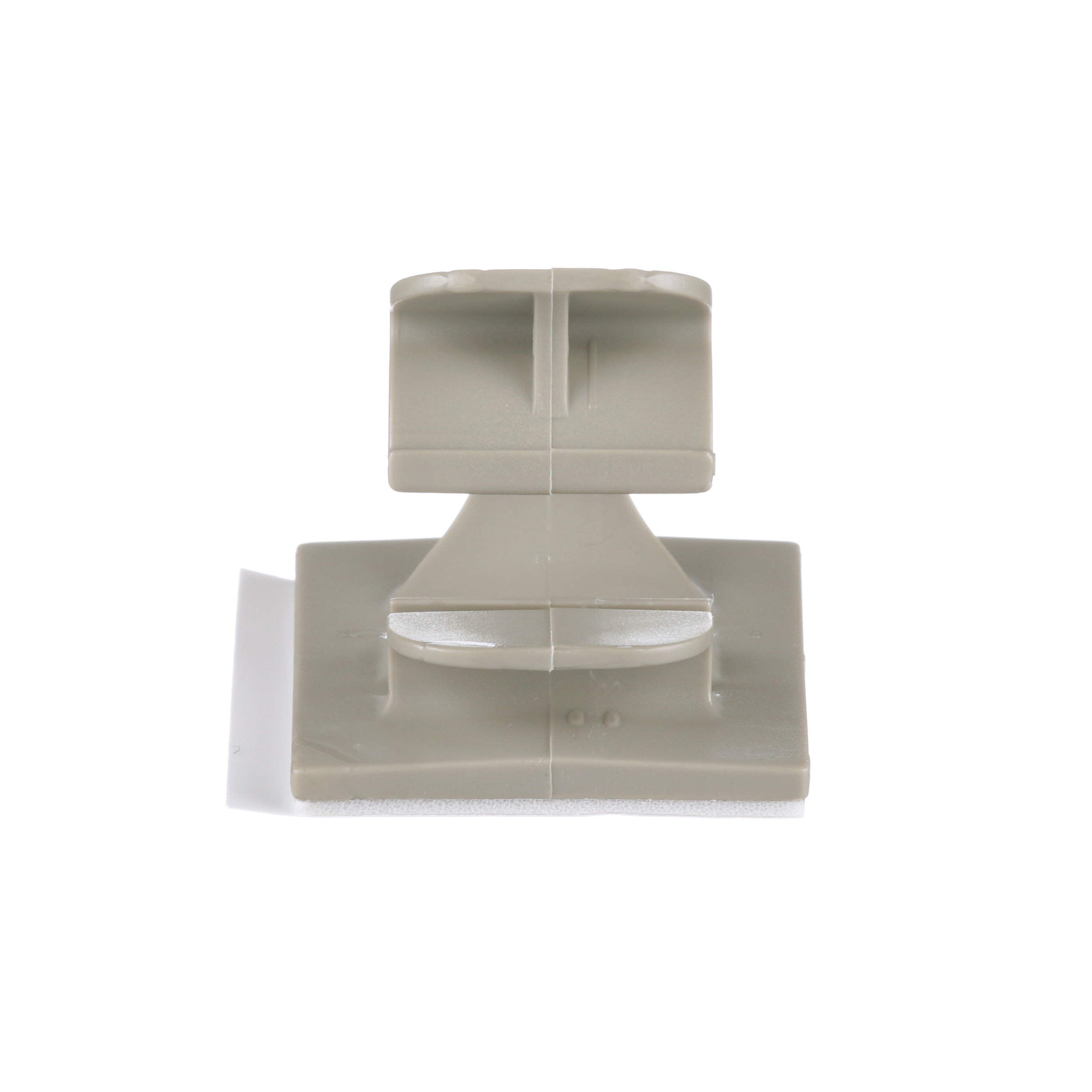Kablo Klipsi, Gri, PA 6.6, Kauçuk Yapışkanlı, 25.4x25.4mm, 500'lü Paket