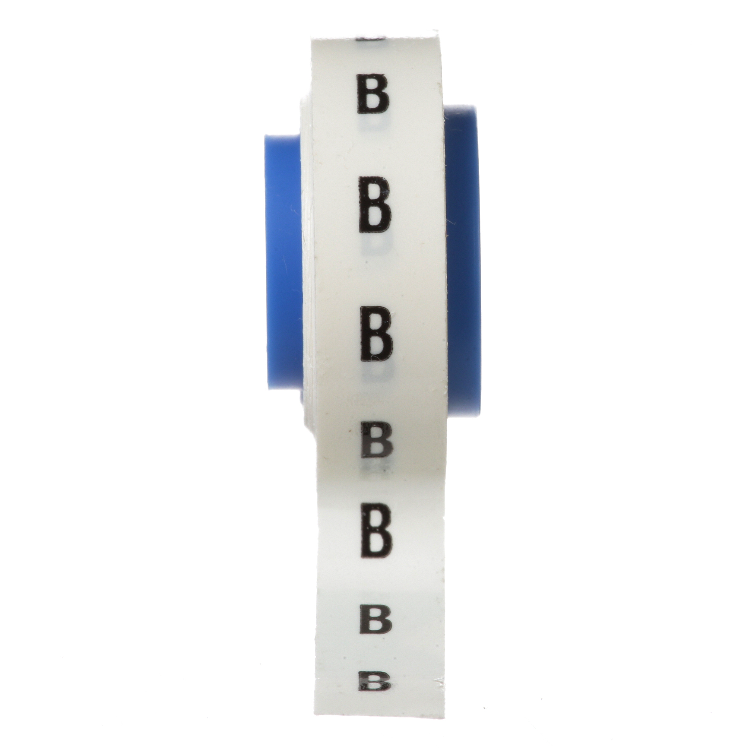 Recharge ruban légende B Noir sur Blanc longueur 2,4m Cdt.10