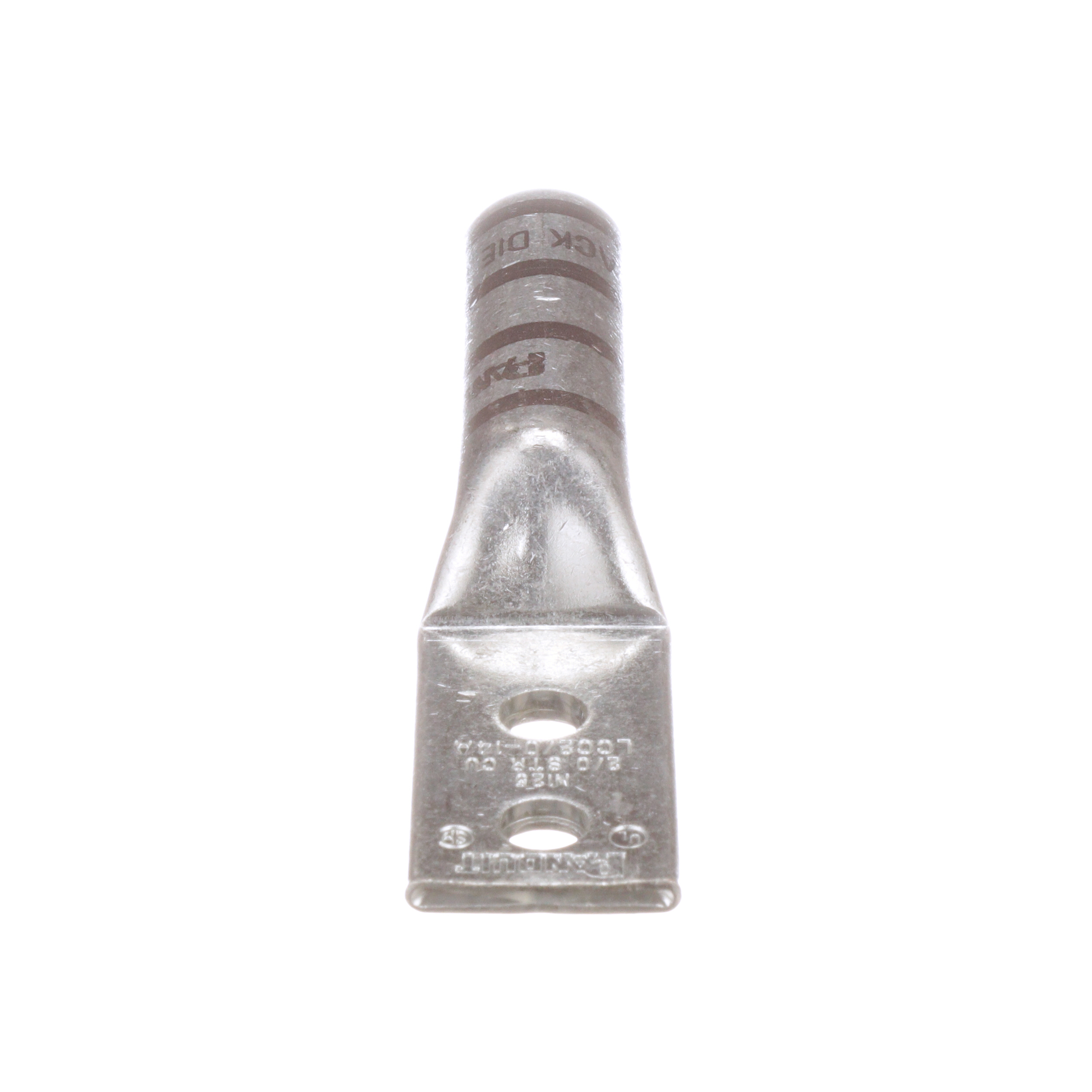 CuLug, 2 Delikli, 2/0 AWG, 1/4 Çaplı Bağlantı, 10'lu Paket