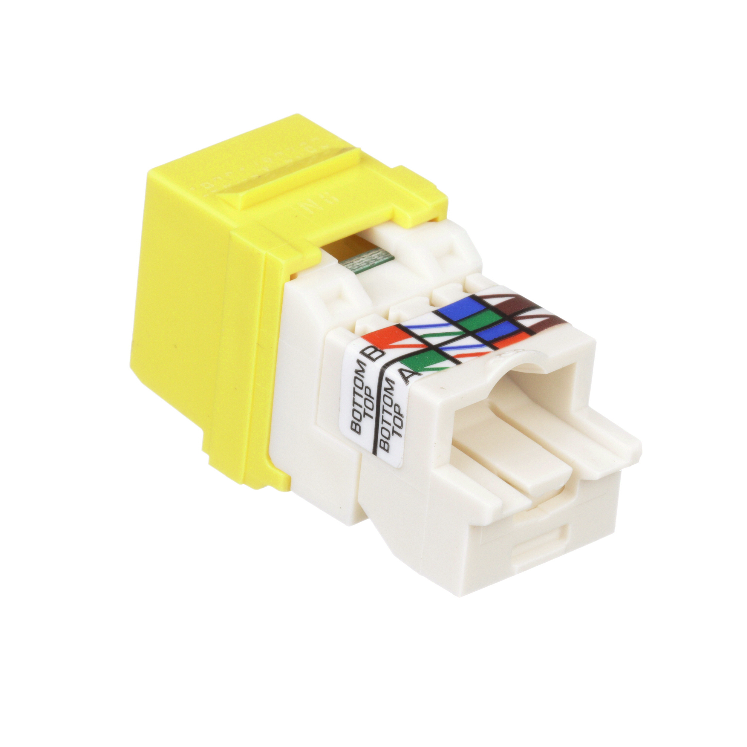 Twisted Pair RJ45 Cat 6 Keystone Jack Modülü, Sarı