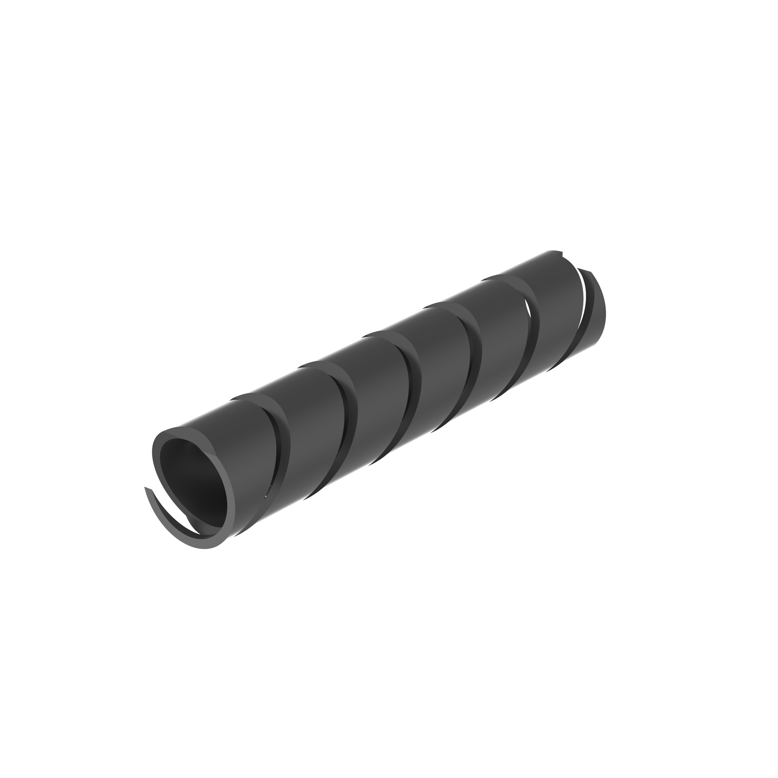Spiral Sarım, Siyah, UV PE, 9.5mm Minimum Çap, 30.5m Rulo, Paket 1