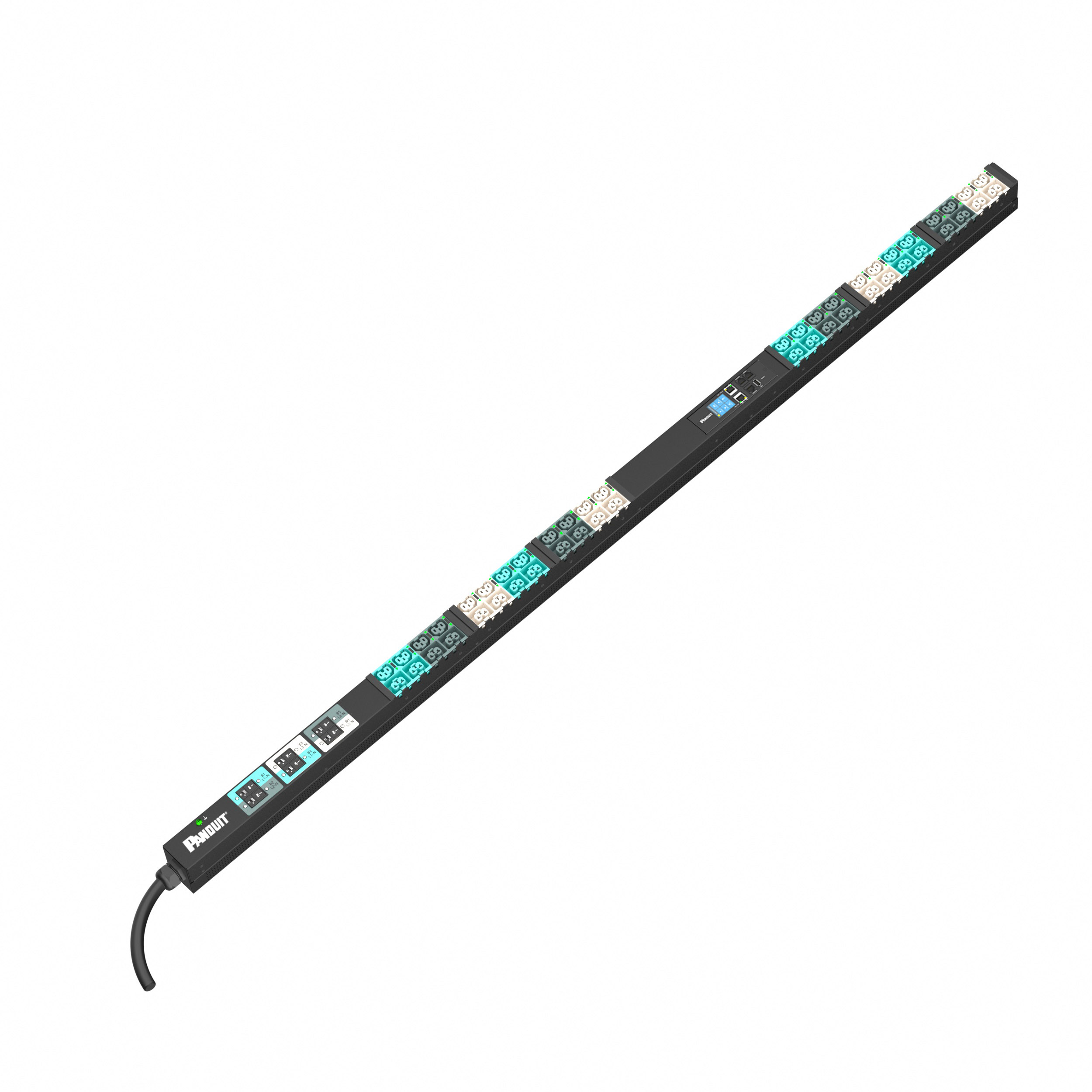 EL2P MS Güç Dağıtım Birimi, 32/30 AMP, (24)C13/C15, (24)C13/C15/C19/C21, IEC 60309 3P+N+E 6h 32A/30A (IP44), SİYAH
