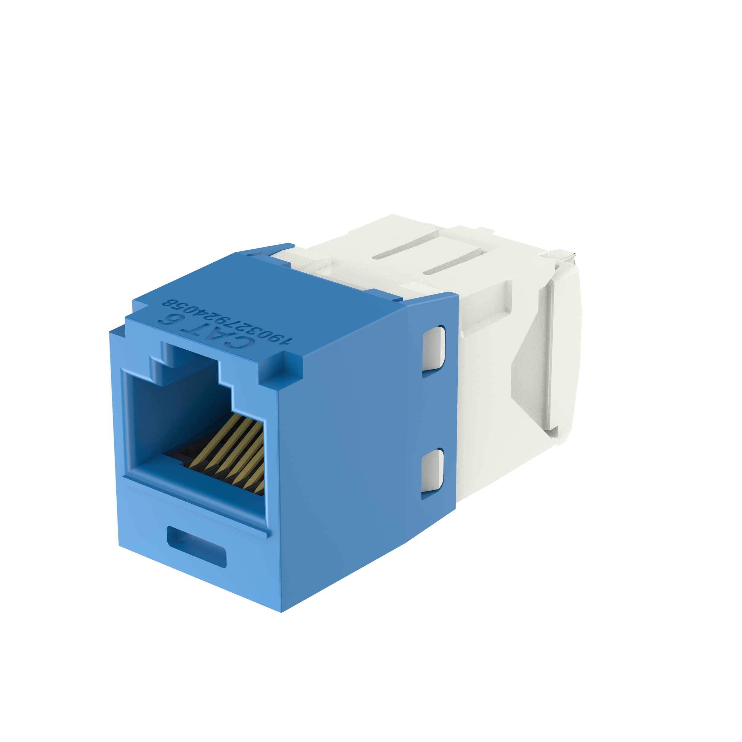 Mini-Com® UTP RJ45 Cat 6 TG Jack Module, Blue