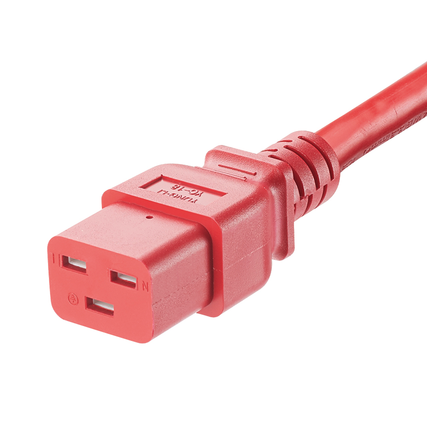Güç Kablosu, IEC C20'den IEC C19'a, 2 feet (0.6m), Kırmızı