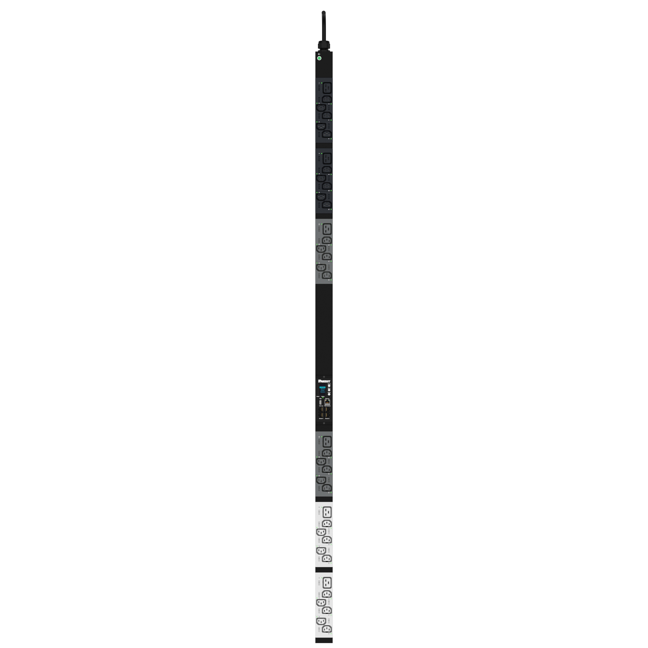 MS Güç Dağıtım Birimi, 16AMP, 400V, (30)C13, (6)C19, IEC 60309 3P+N+E 6h 16A (IP44)
