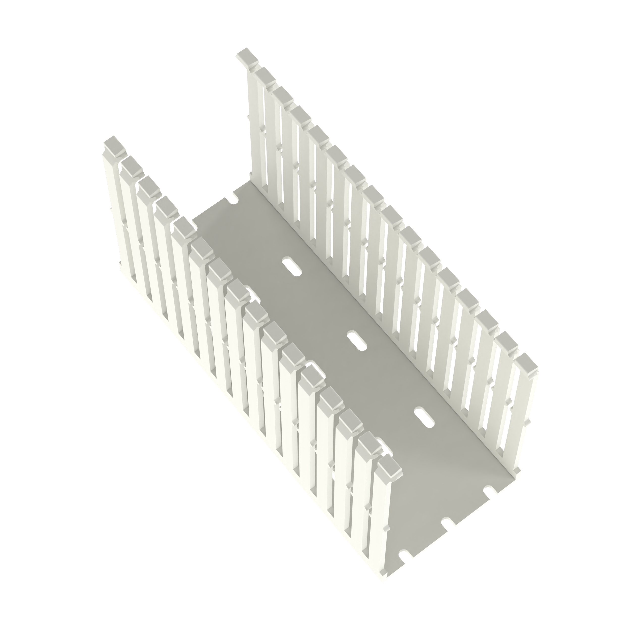 Dar Oluklu Kablo Kanalı, PVC, 3 İnç x 5 İnç x 6 Feet, Beyaz