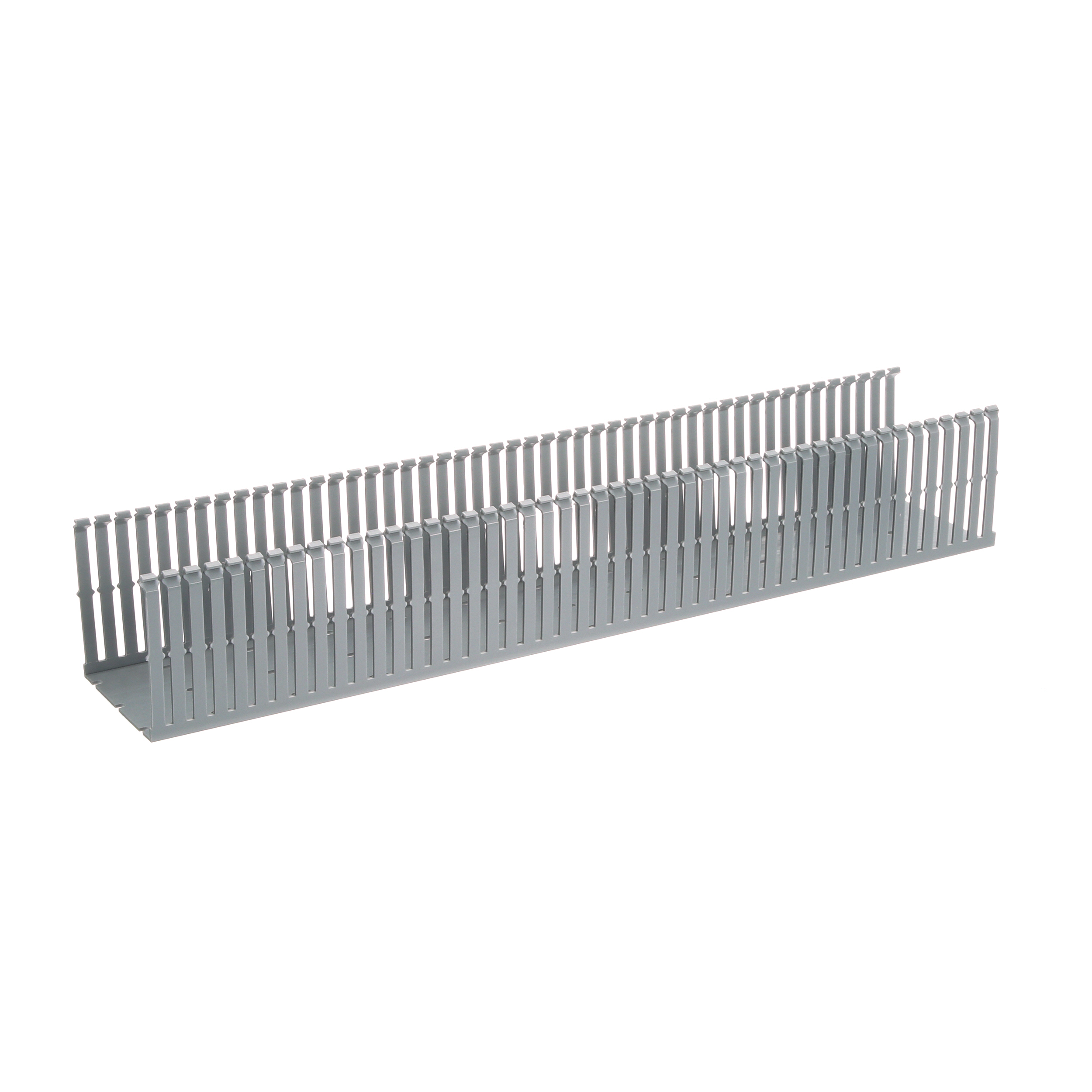 Dar Oluklu Kablo Kanalı, PVC, 101.6 cm x 101.6 cm x 182.88 cm, Açık Gri