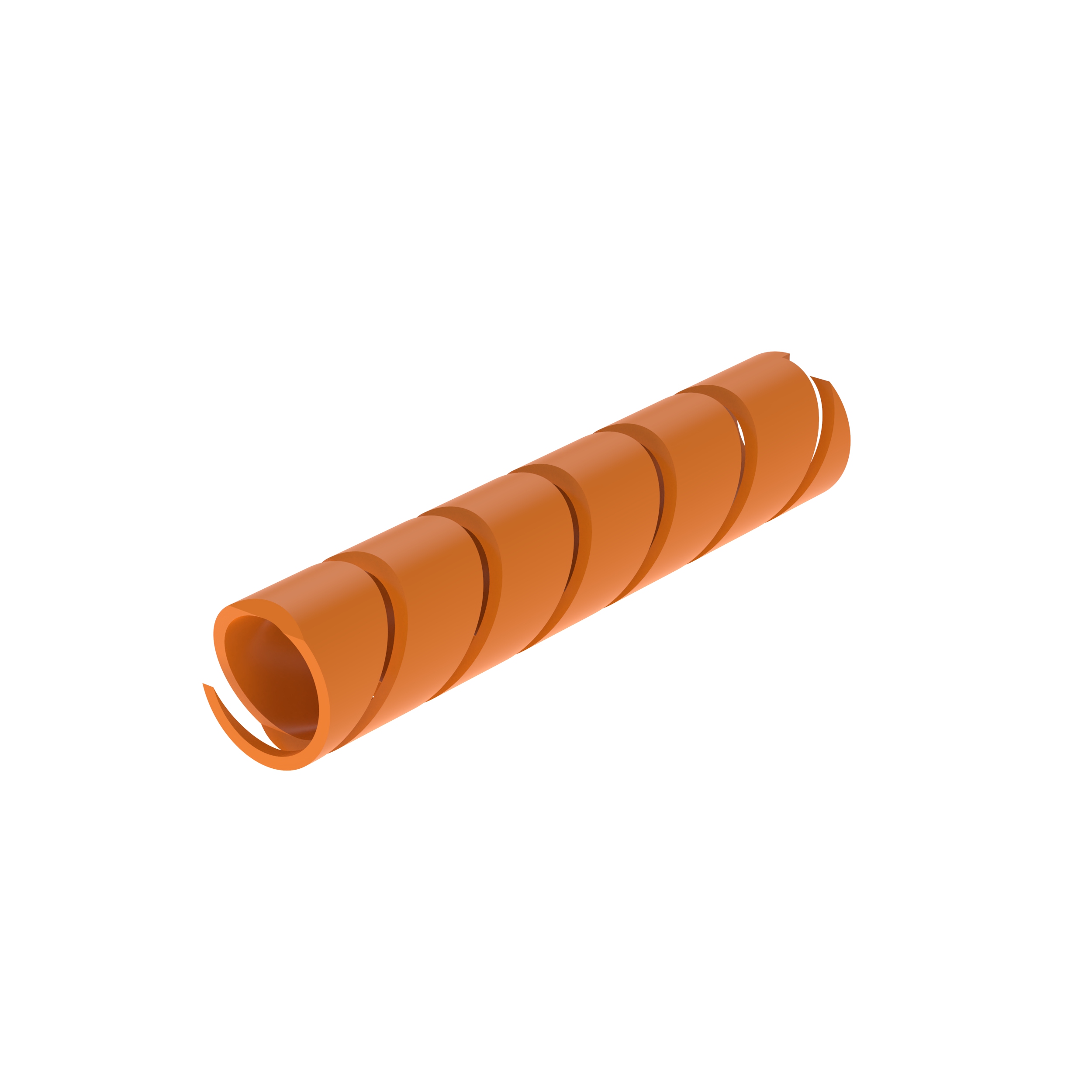 Spiral Sarım, Turuncu, PE, 4.8mm Minimum Çap, Paket 1