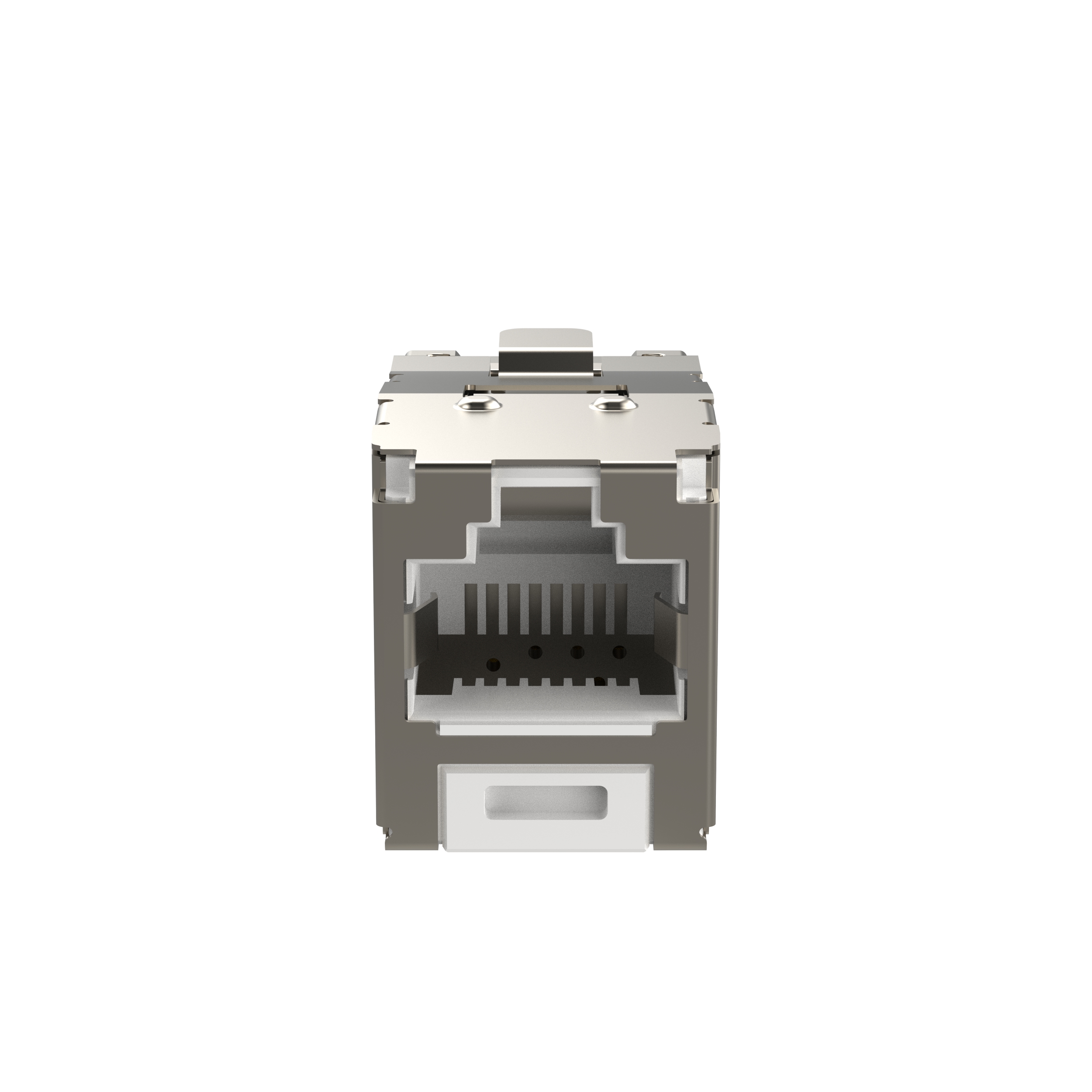 STP RJ45 Cat 6 Sonlandırma Jak Modülü, Beyaz