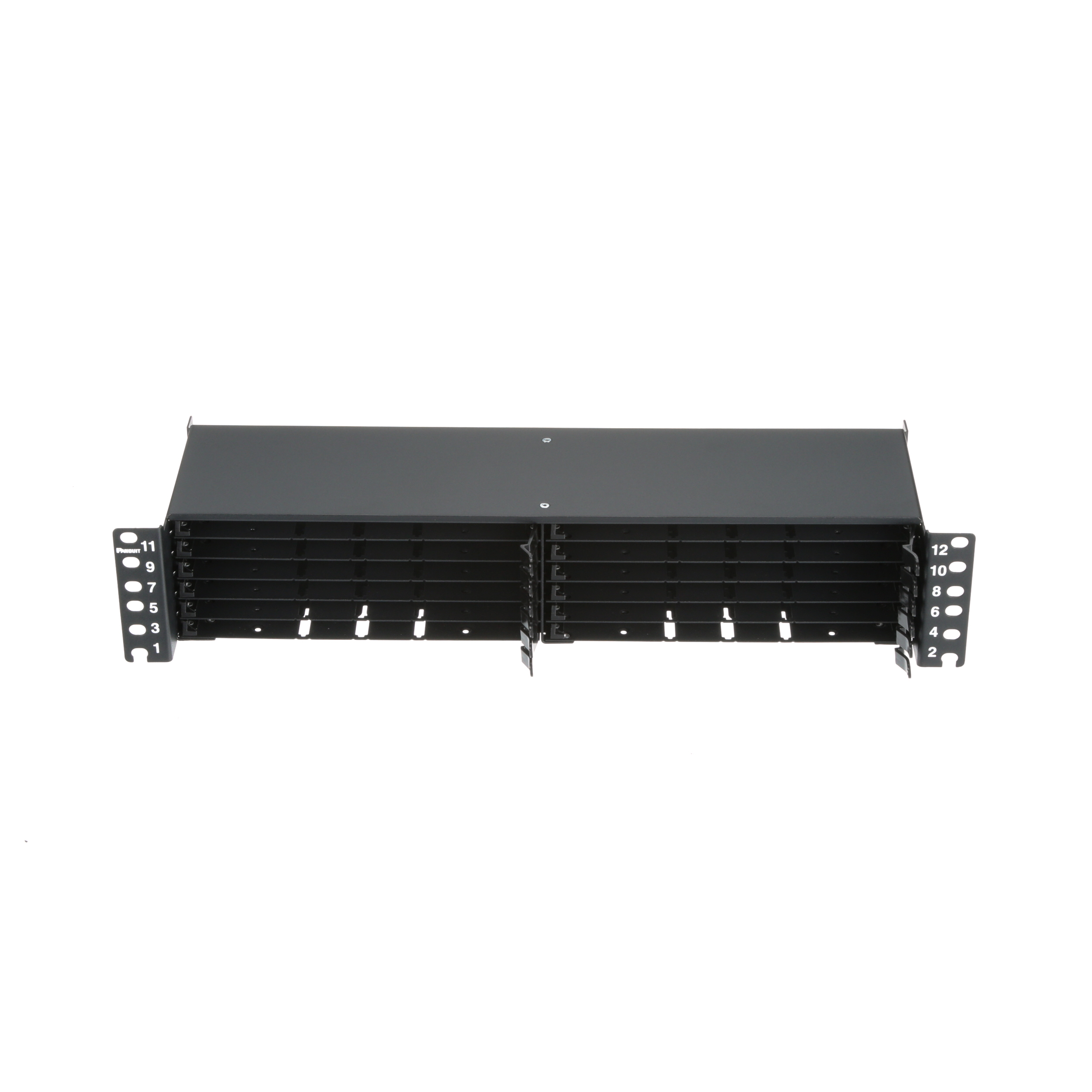 HD Flex patch panel, 2 RU, 12-port