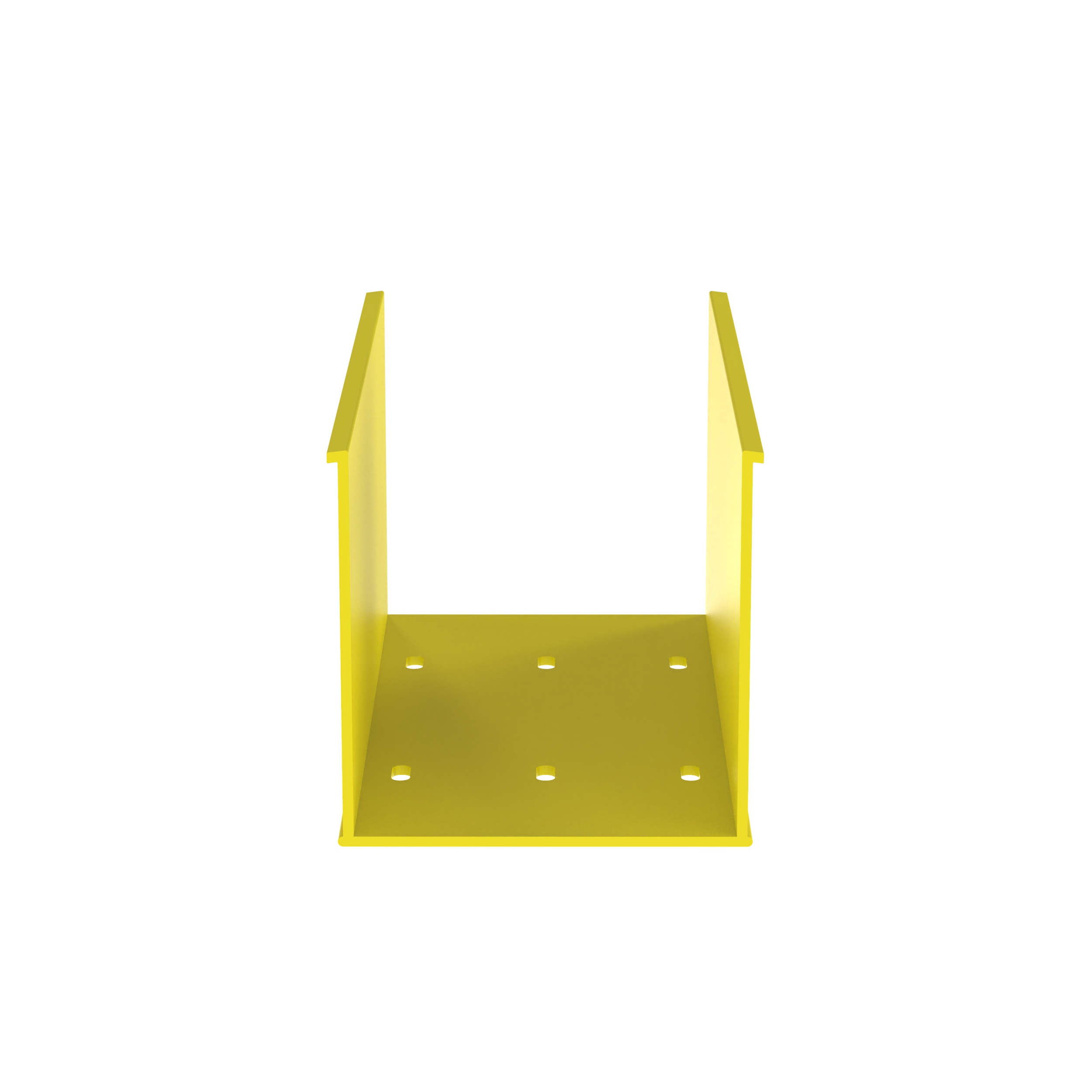 FiberRunner® Solid Wall Channel, 4x4, Yellow