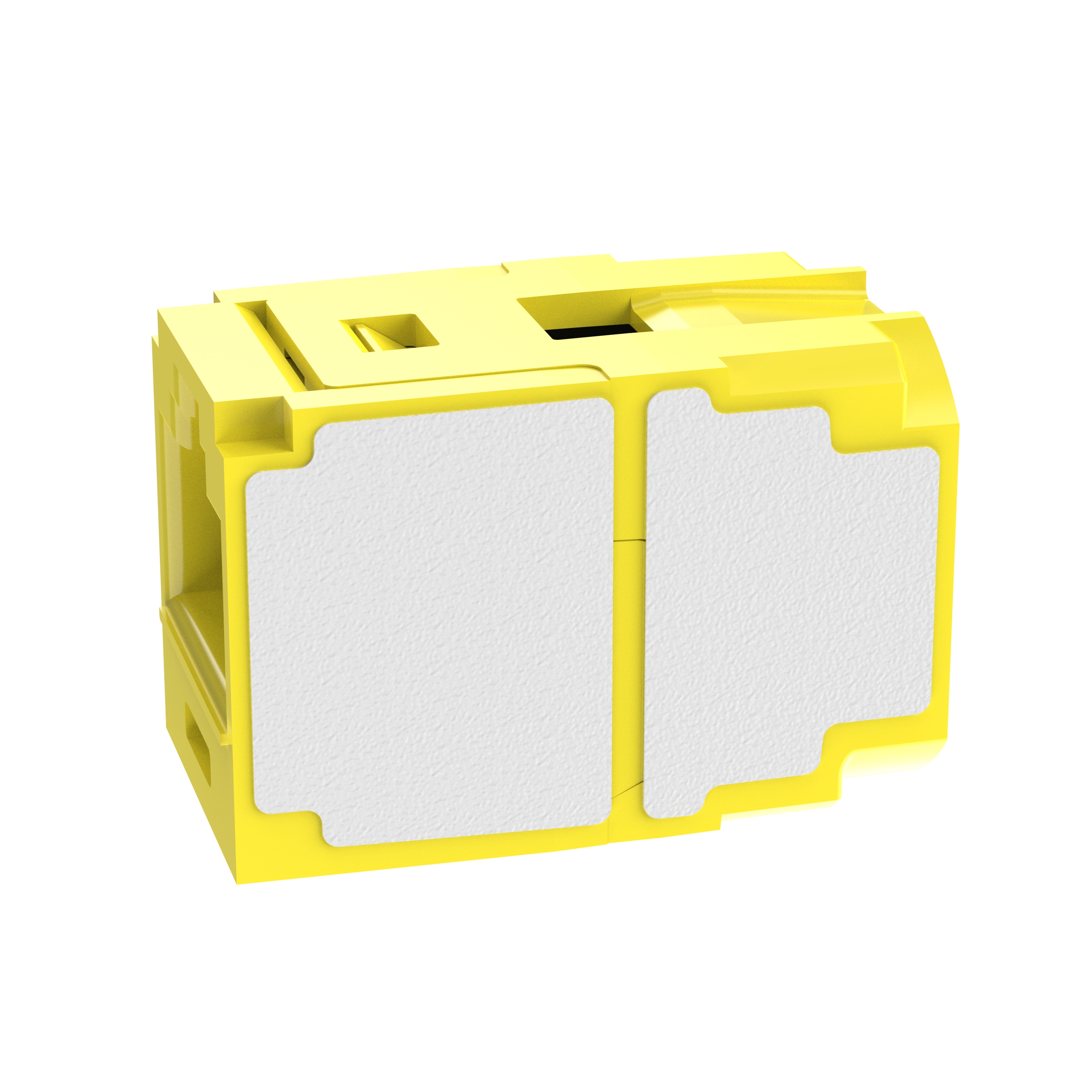 UTP RJ45 Cat 6A Coupler Module, Yellow