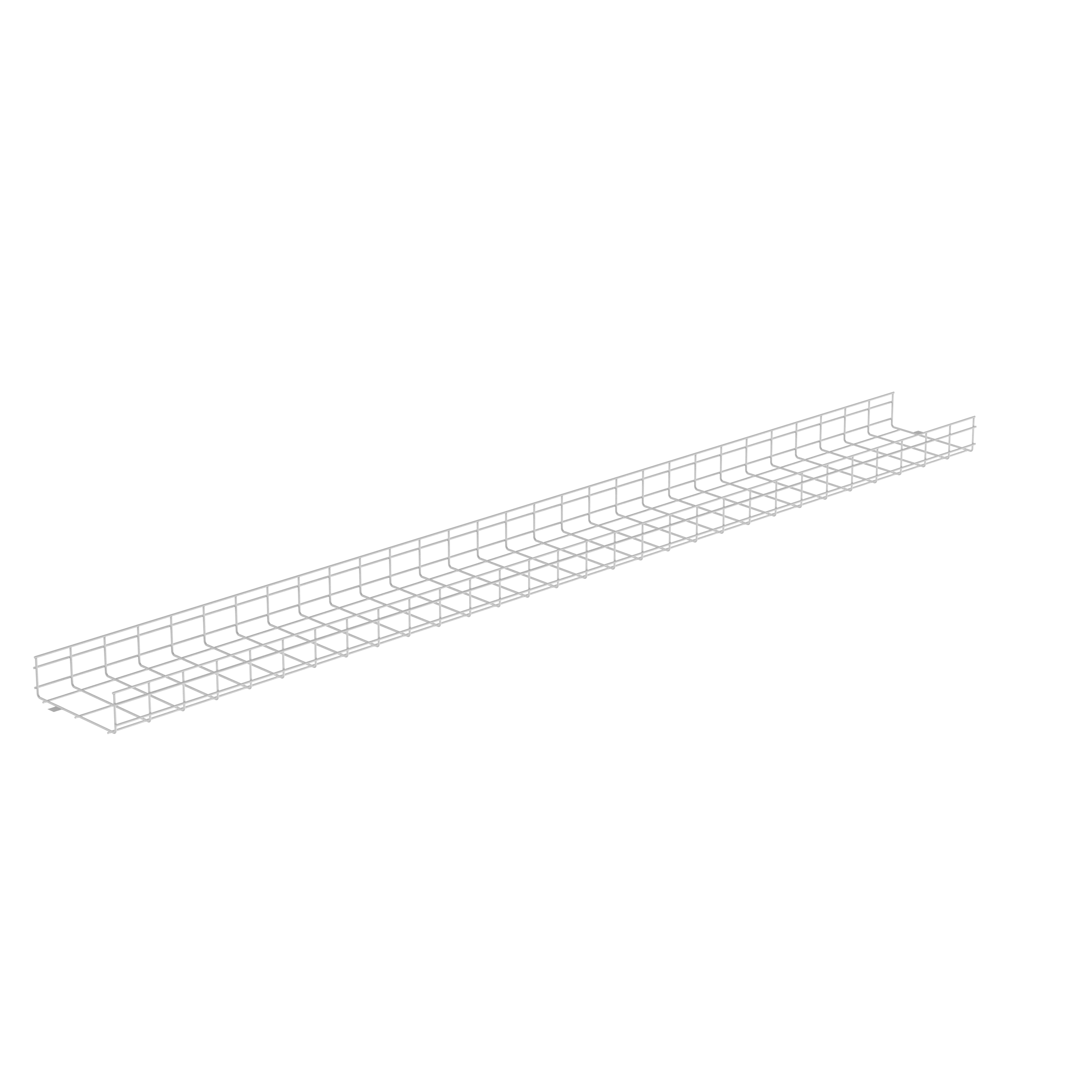 Kablo Sepeti 4" Y x 12" G, Beyaz Toz Kaplı