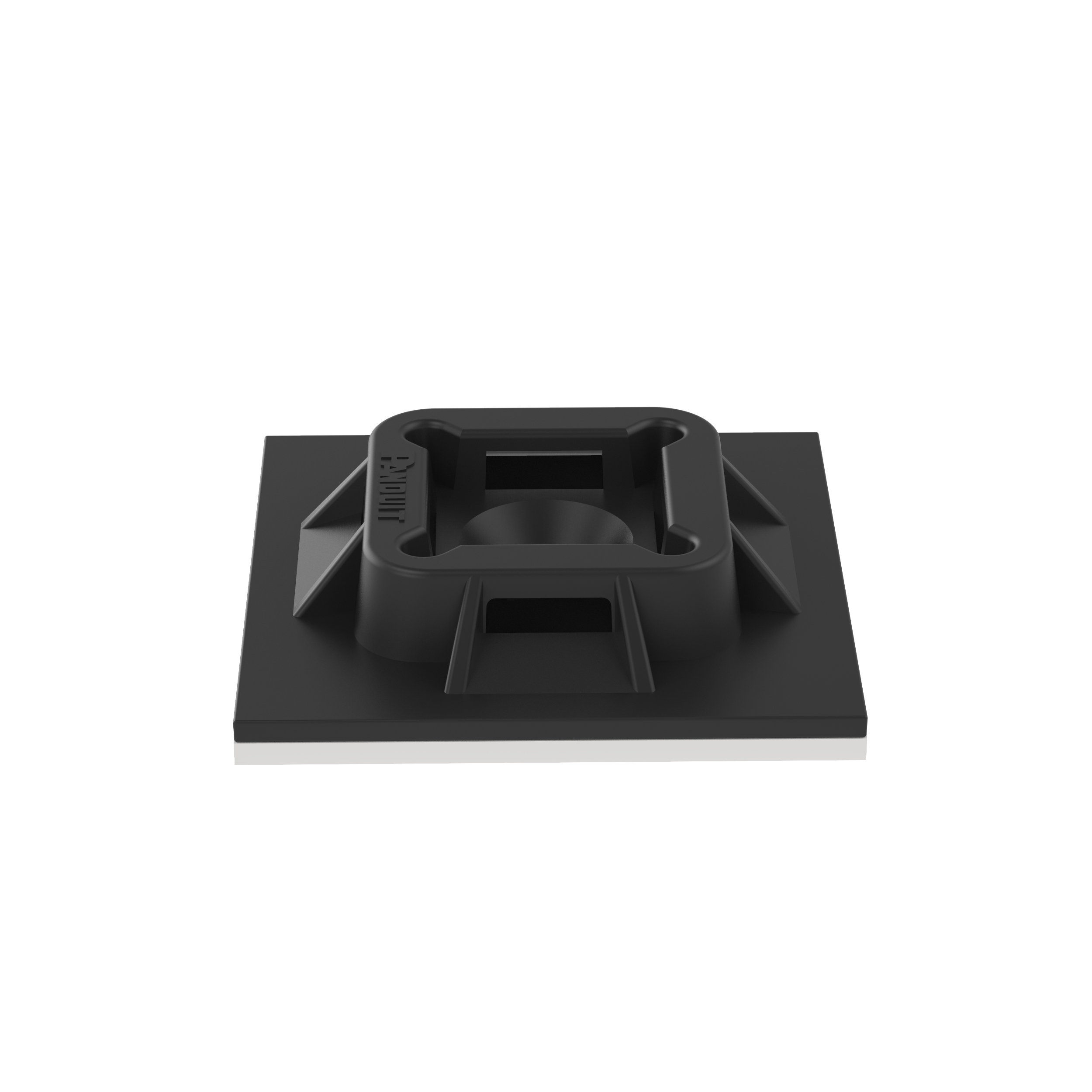 Kablo Bağı Montajı, Siyah, PA 6.6, Kauçuk Yapışkanlı, 25.4x25.4mm, 500'lü Paket
