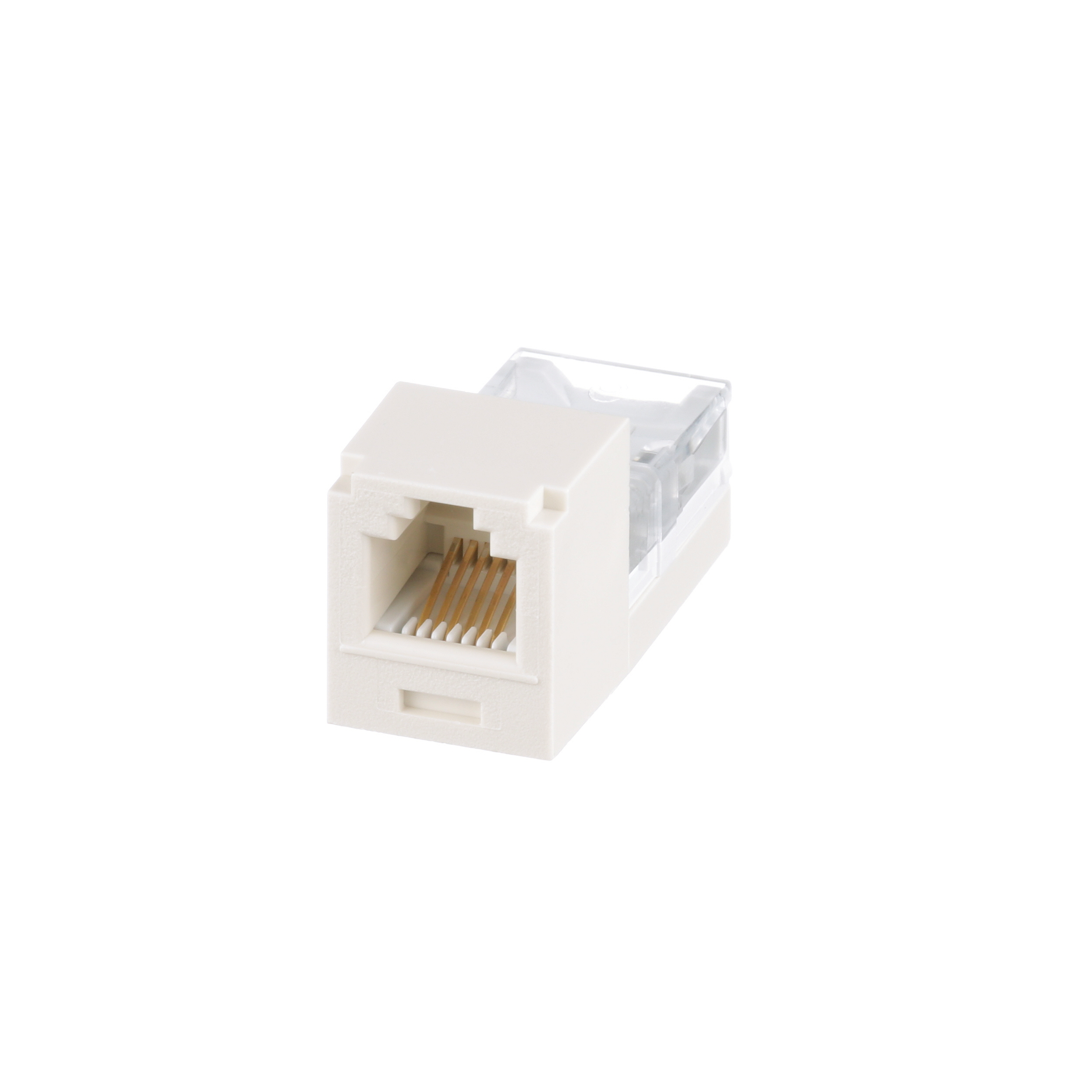 Twisted Pair RJ45 Cat 3 Leadframe Jak Modülü, Krem Rengi