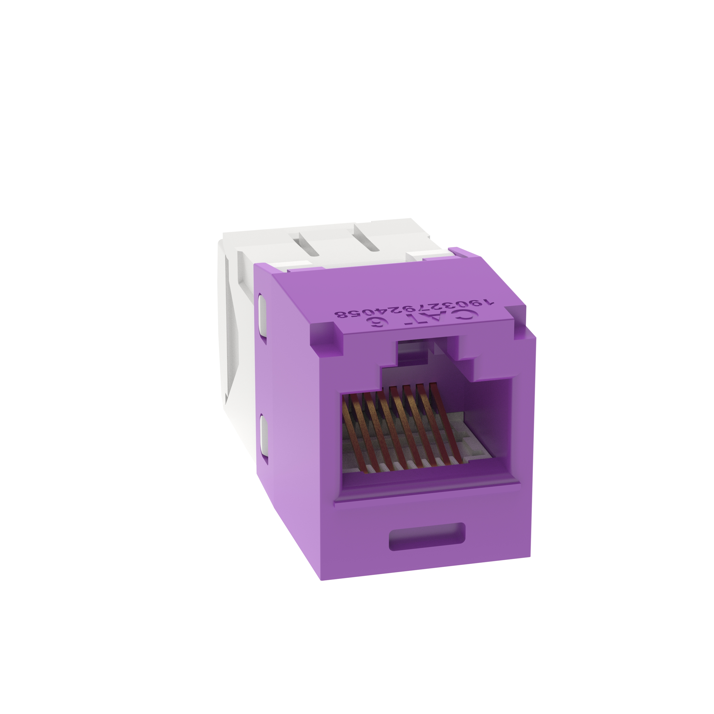 Mini-Com® UTP RJ45 Cat 6 TG Jack Module, Violet
