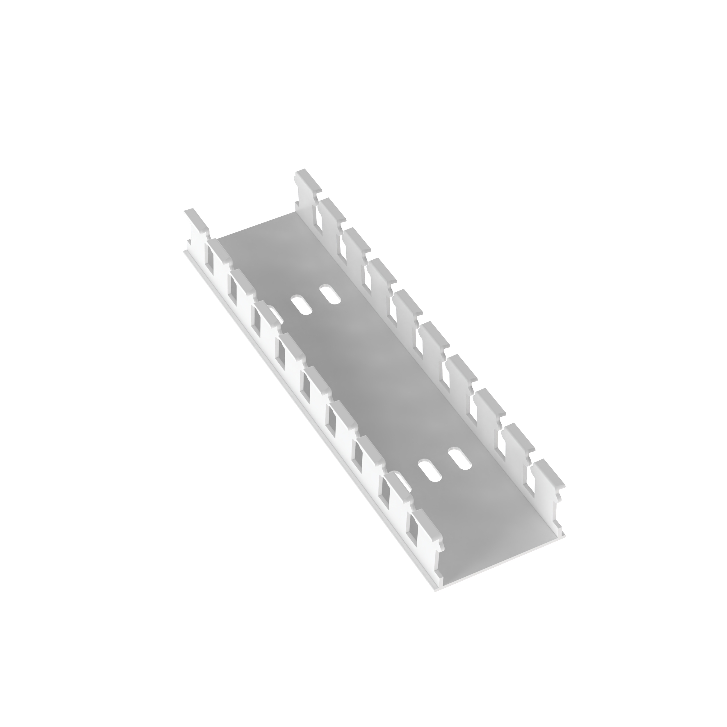 Geniş Yuvalı Kablo Kanalı, Beyaz, Halojen İçermeyen PPO, 54.4x27.4mm, 6'lı Paket