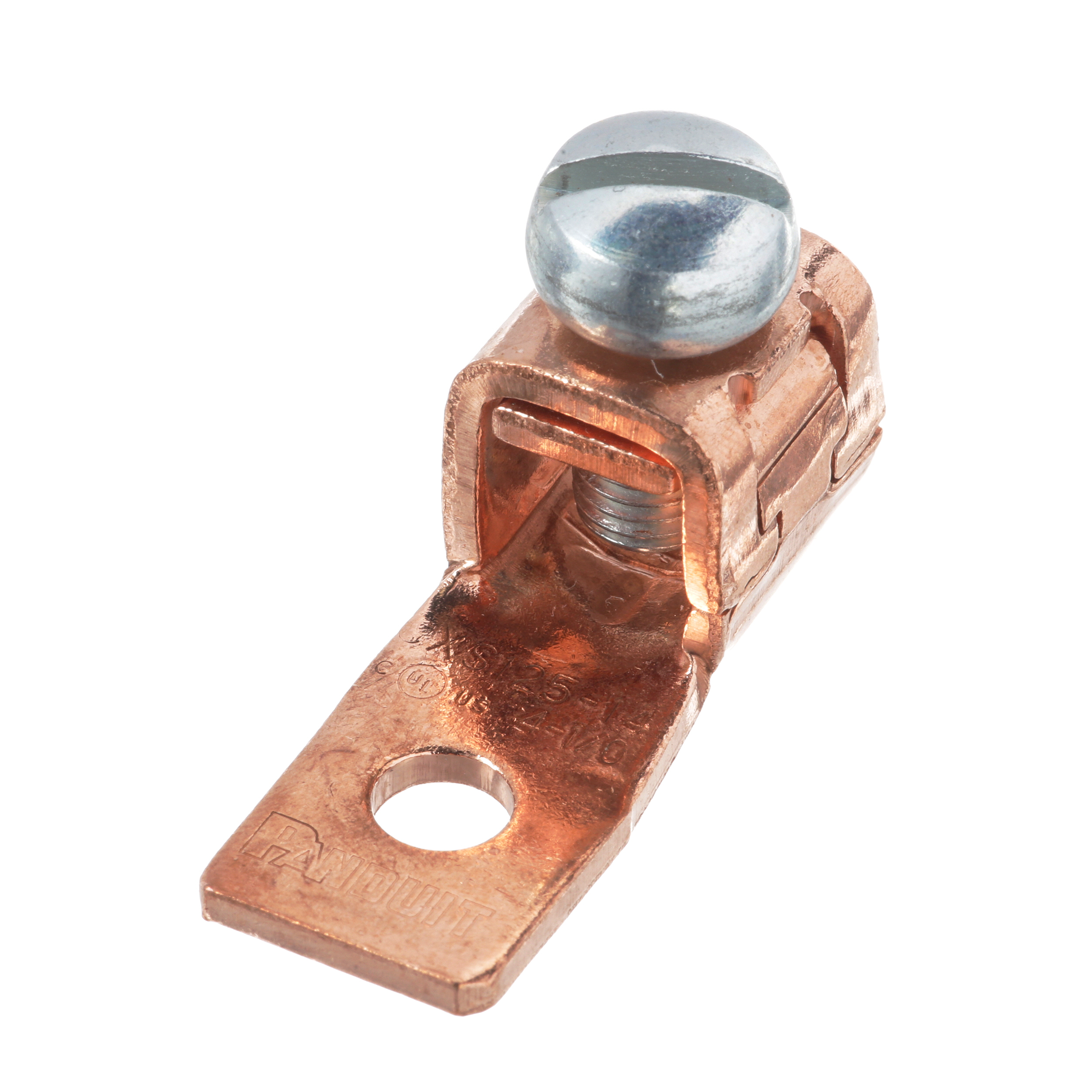 Mech Con-Lugs, Sabit Dil, Kalay Kaplı Bakır, Bir 6.35mm Somun, 25'li Paket