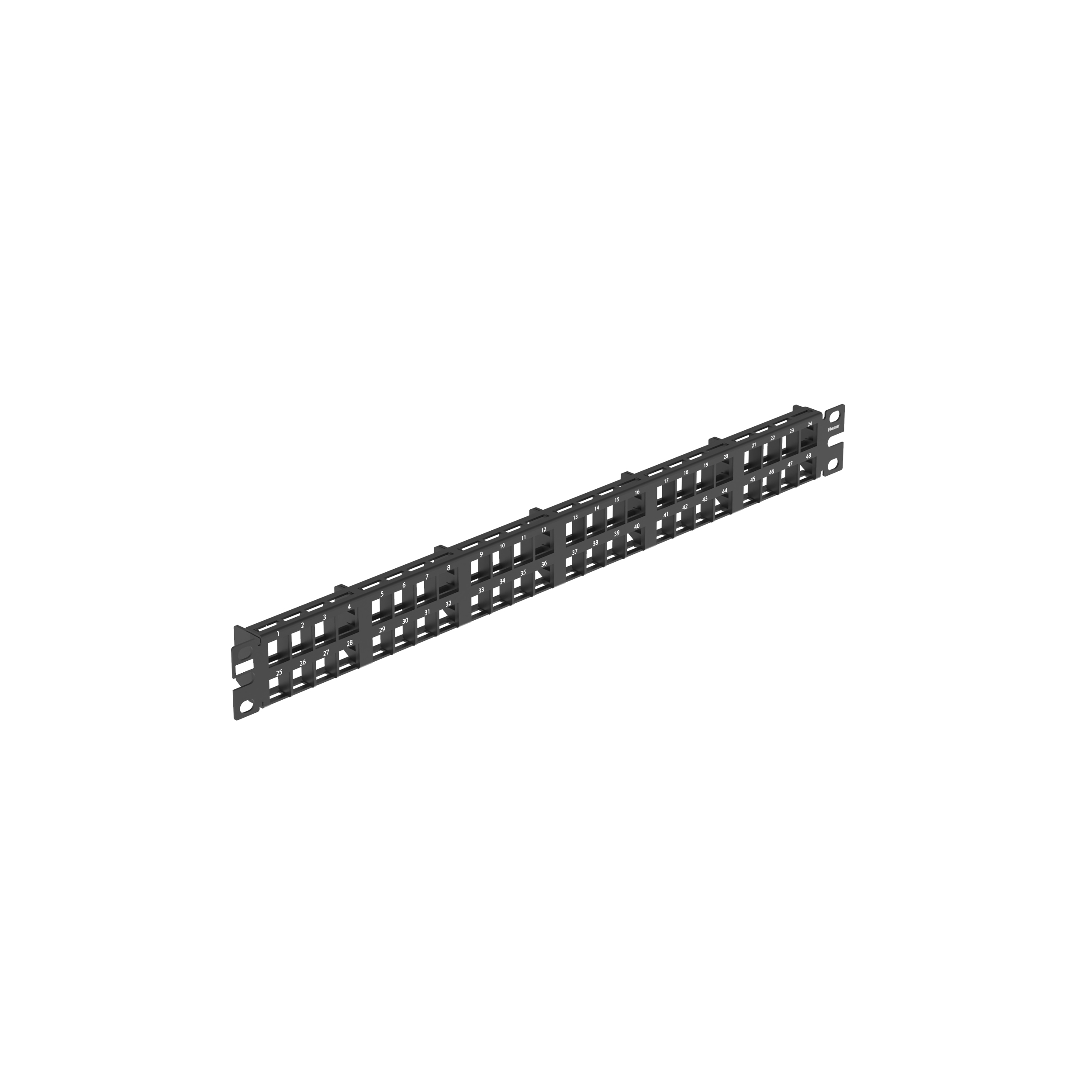 NetKey® Yama Paneli, 48 Port, 1 RU, BL
