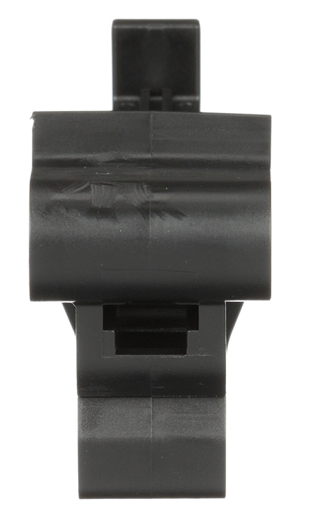 Edge Clip, Parallel, Cable Down, Black, UV Acetal, PK100