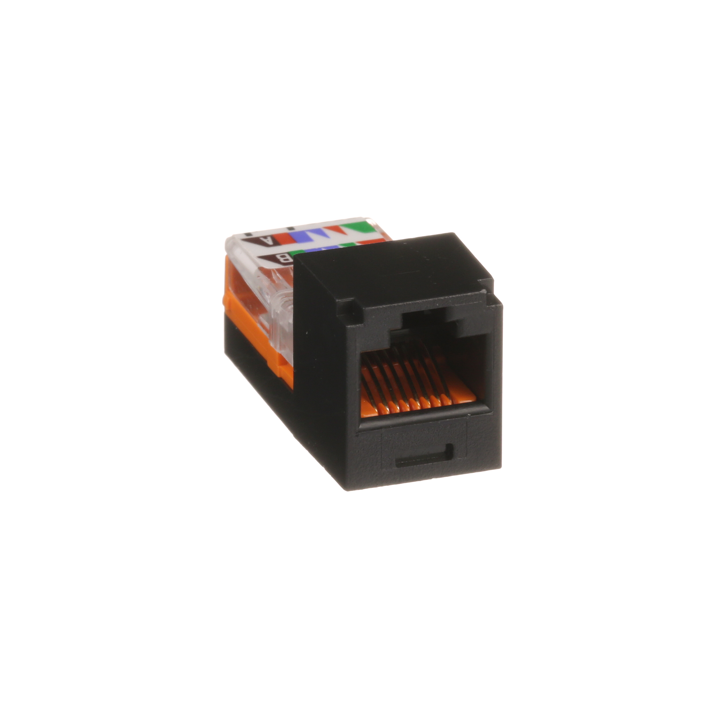 Twisted Pair RJ45 Cat 5e Çerçeve Soket Modülü, Siyah