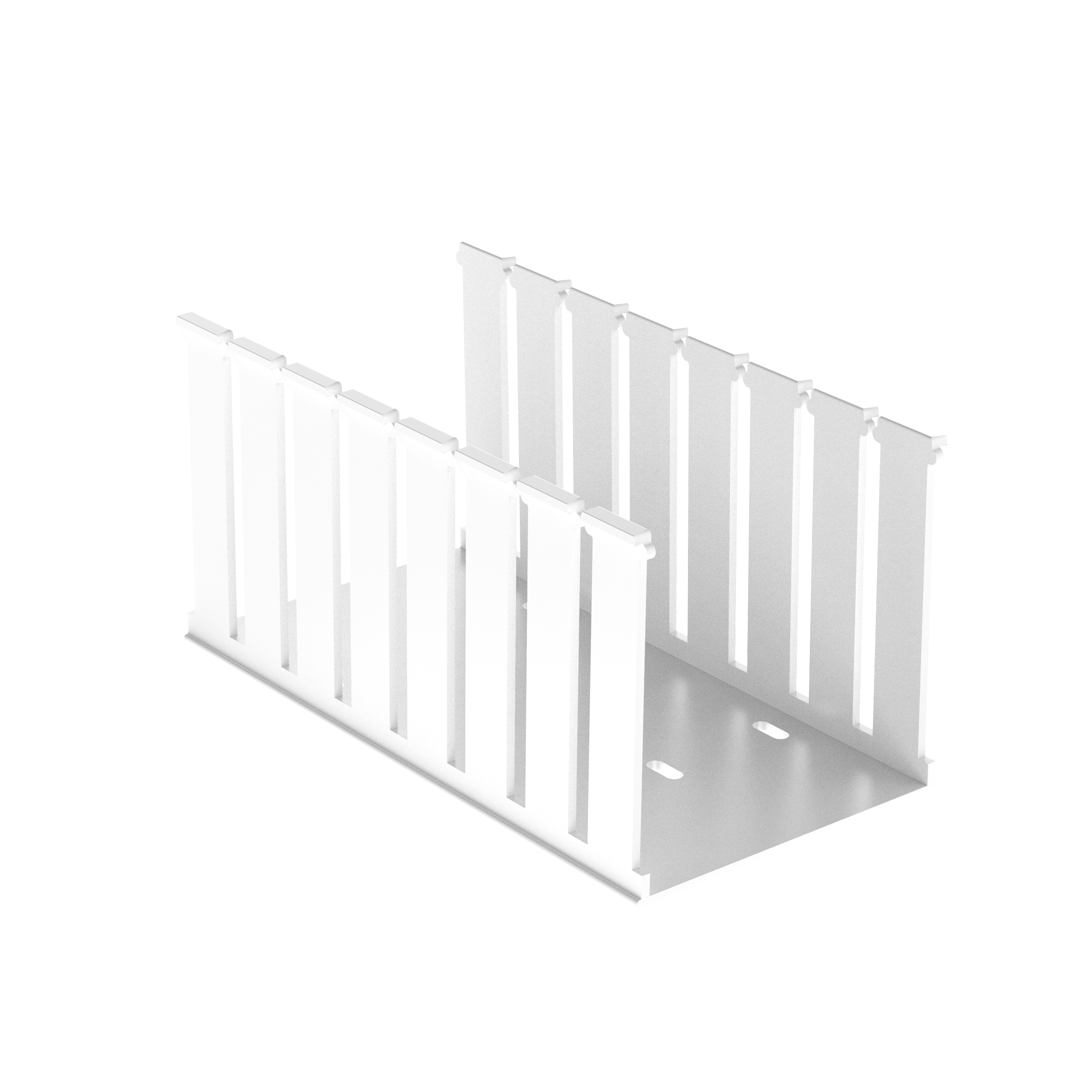 Geniş Yuvalı Kablo Kanalı, Beyaz, Halojen İçermeyen PPO, 105.2x103.1mm, 6'lı Paket