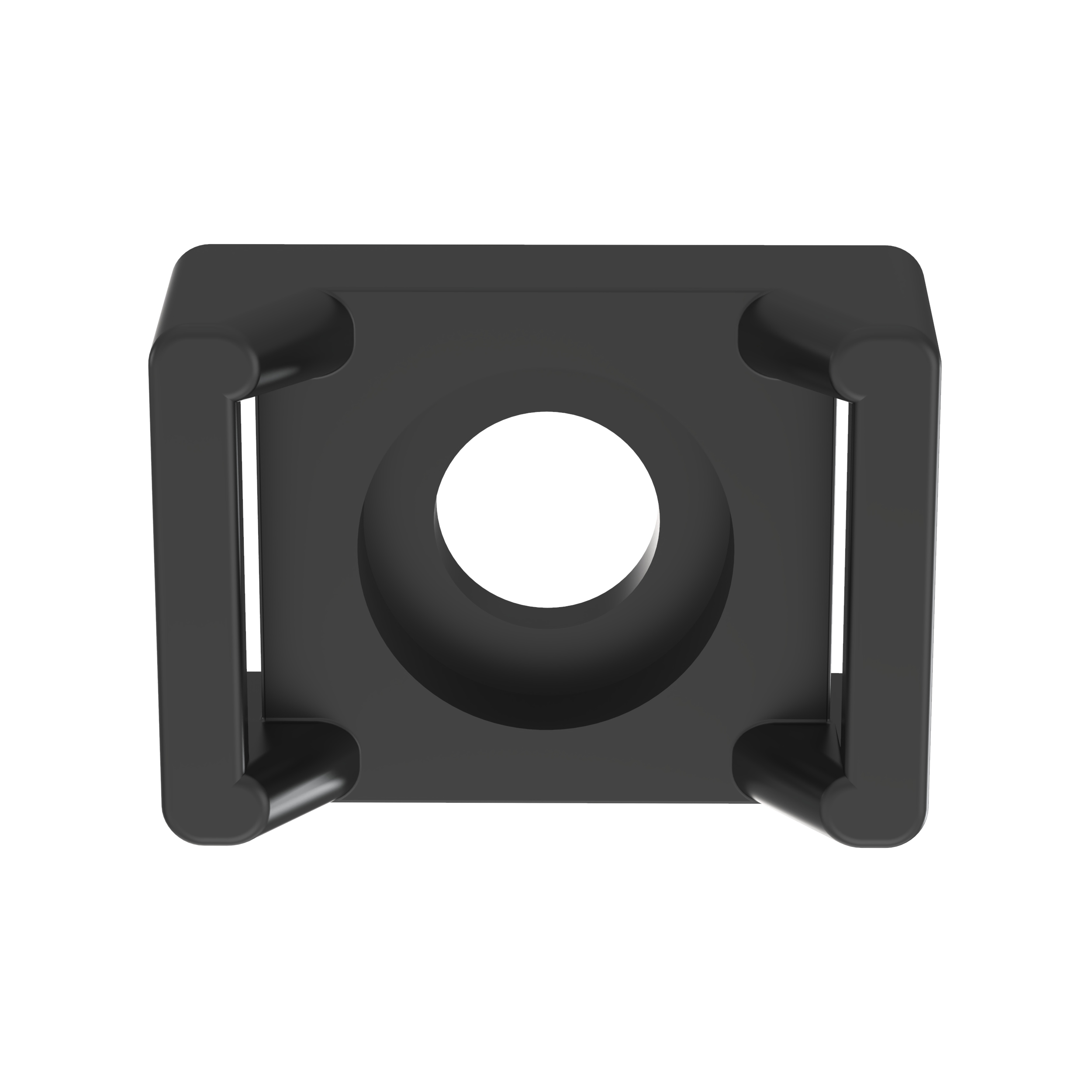 Embase berceau Attaches jusqu'à 9mm PA 6.6 Noir UV vis M6 Cdt.100