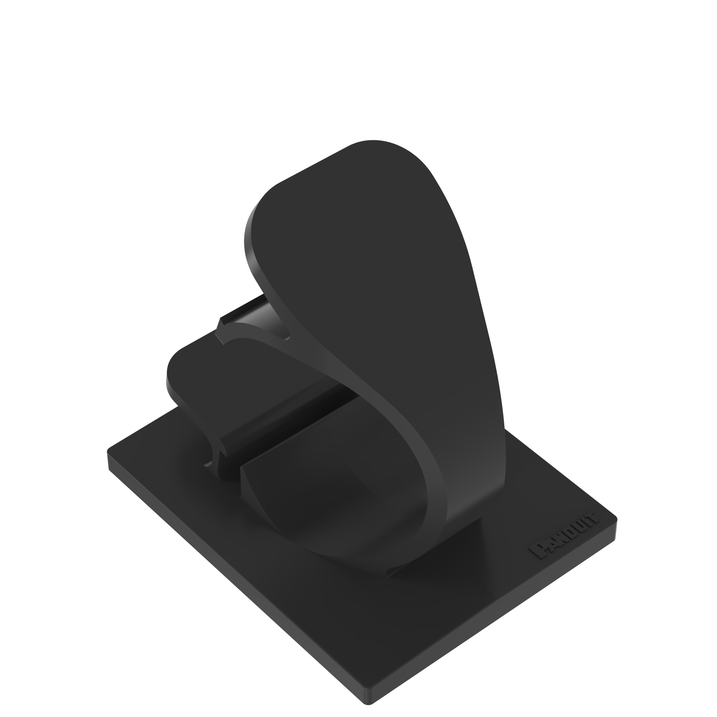 Kablo Klipsi, Siyah, PA 6.6, Kauçuk Yapışkanlı, 32x25.4mm, 50'li Paket