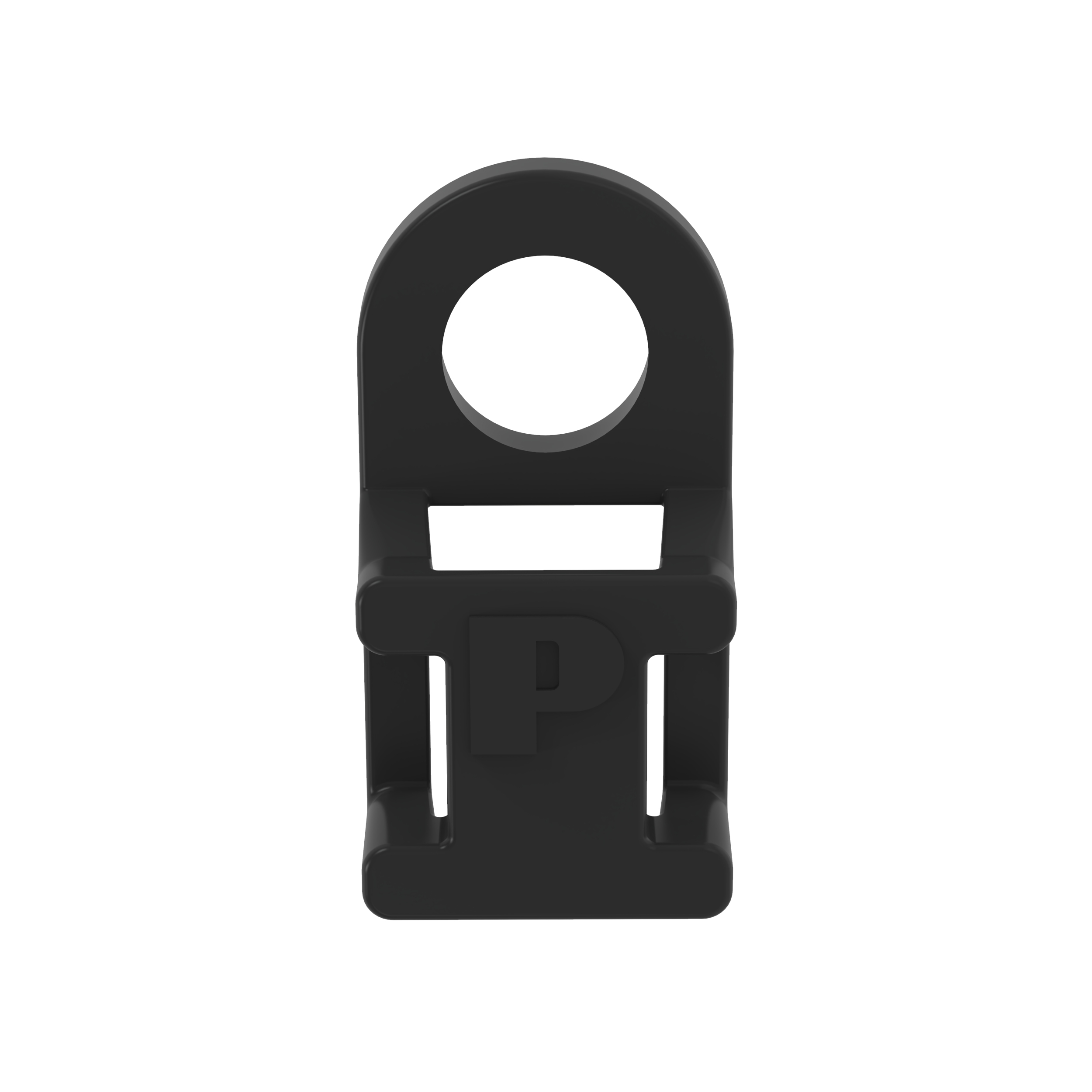 Tie Anchor Mount, Black, UV PA 6.6, 19x9.5mm, M4 Screw, PK1000