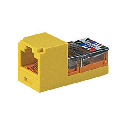 Twisted Pair RJ45 Cat 5e Çerçeve Soket Modülü, Sarı