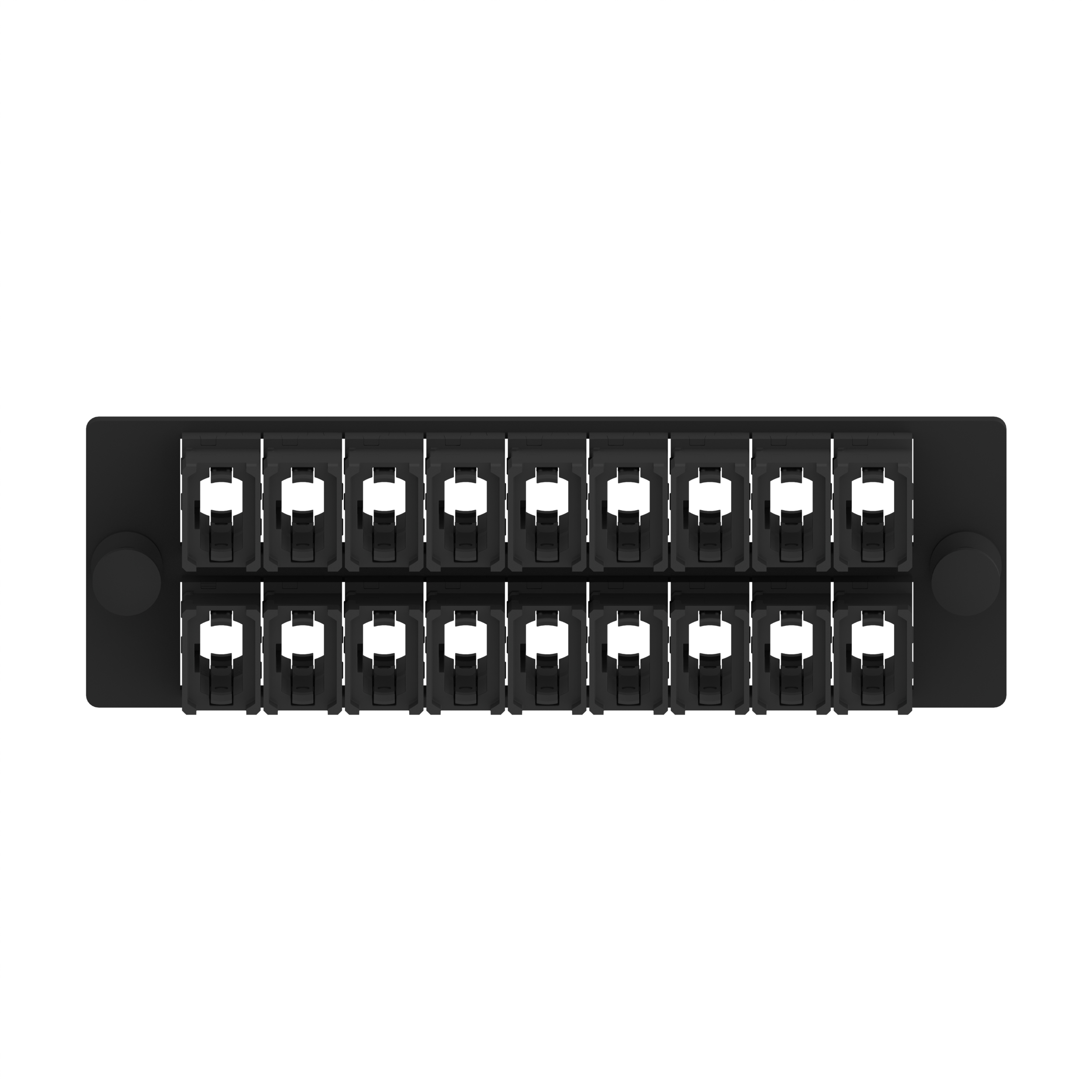 Opticom® FAP, 18 Tuş Yukarı/Tuş Aşağı MPO'lar, Tip A, Siyah, Yatay