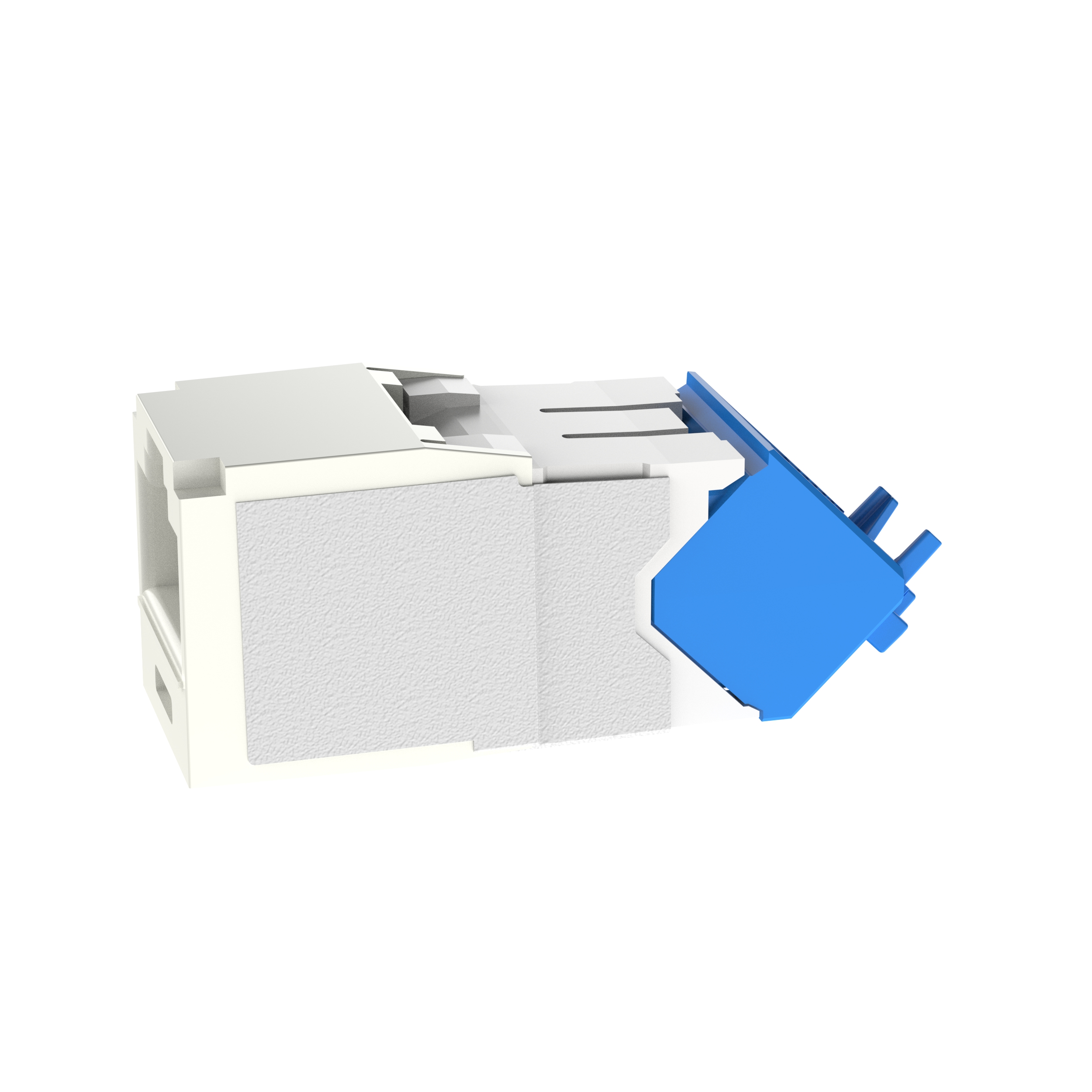 Twisted Pair RJ45 Cat 6A Yukarı/Aşağı TG Jak Modülü, Krem Rengi