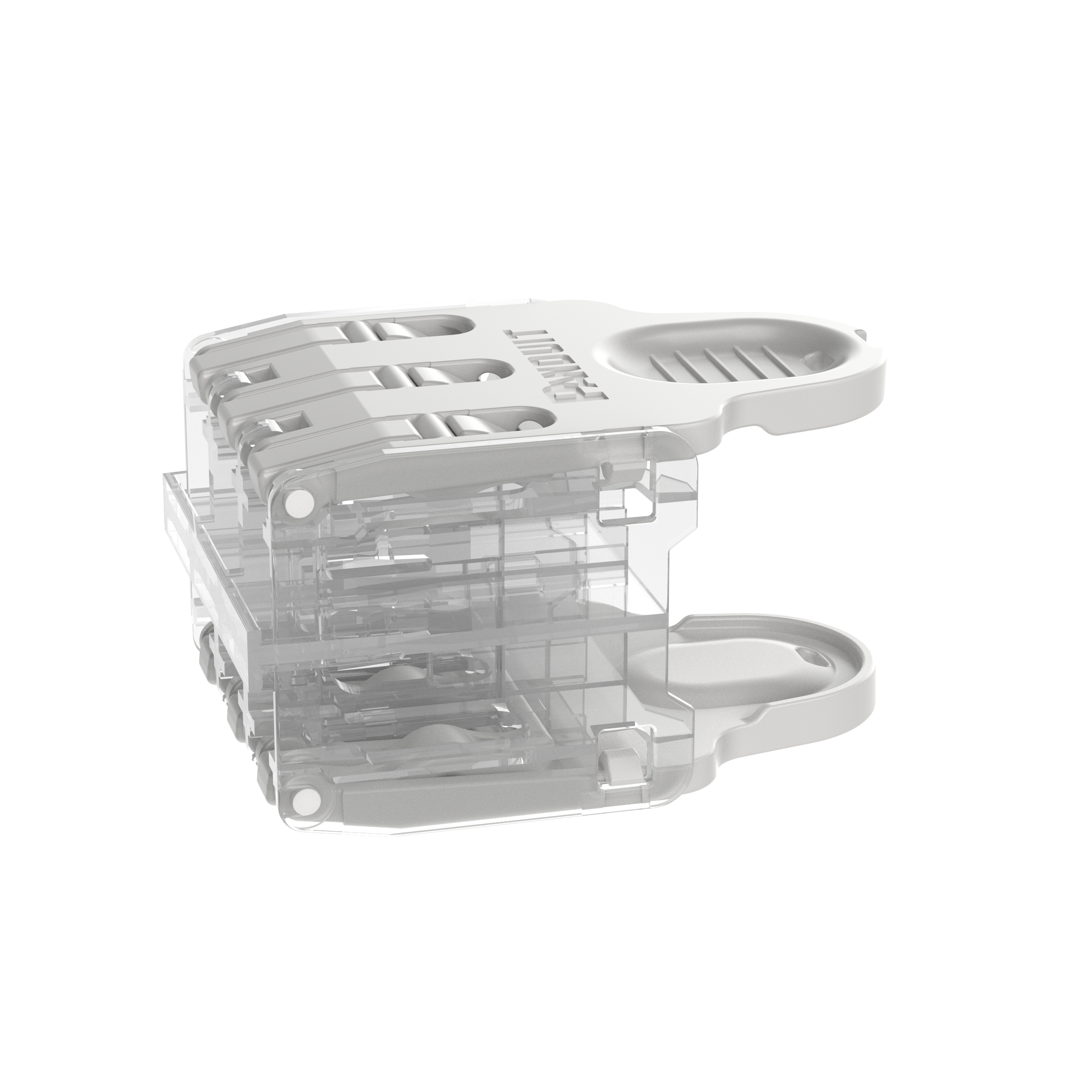 Loose Plug Pack used to align and quickly install and remove 6 patch cords into a switch, White