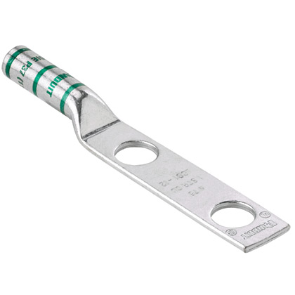 Cosse 4 AWG cuivre;2 trous 1/4&Prime;;espacement 0,63&Prime;;fût long;Cdt.50