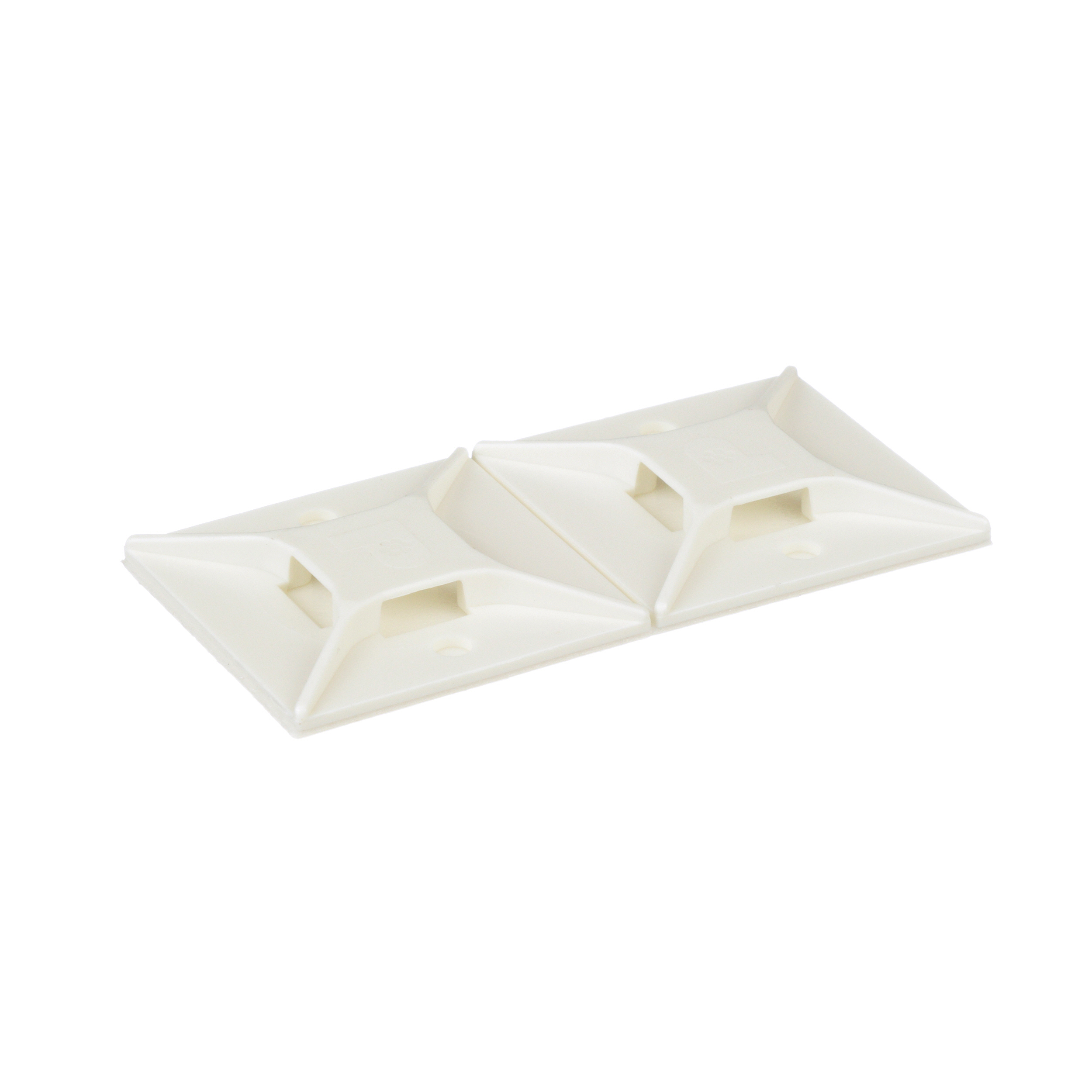 Kablo Bağı Montajı, Beyaz, PA 6.6, Akrilik Yapışkanlı, 50.8x50.8mm, 50'li Paket
