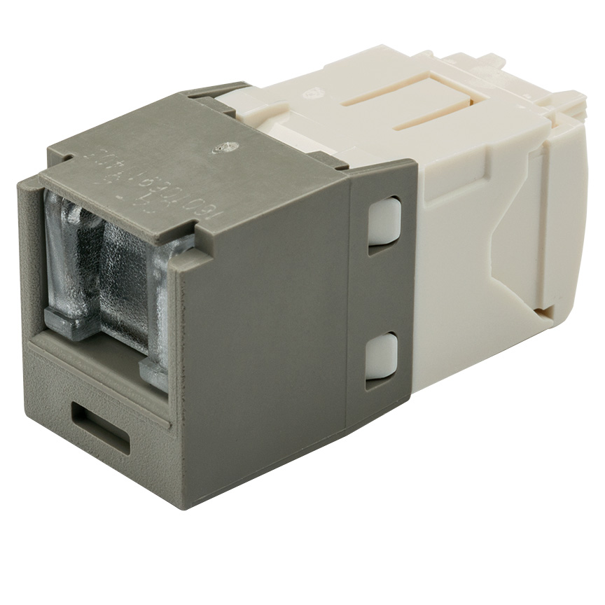 Twisted Pair RJ45 Cat 6 Kapatmalı TG Jak Modülü, Uluslararası Gri