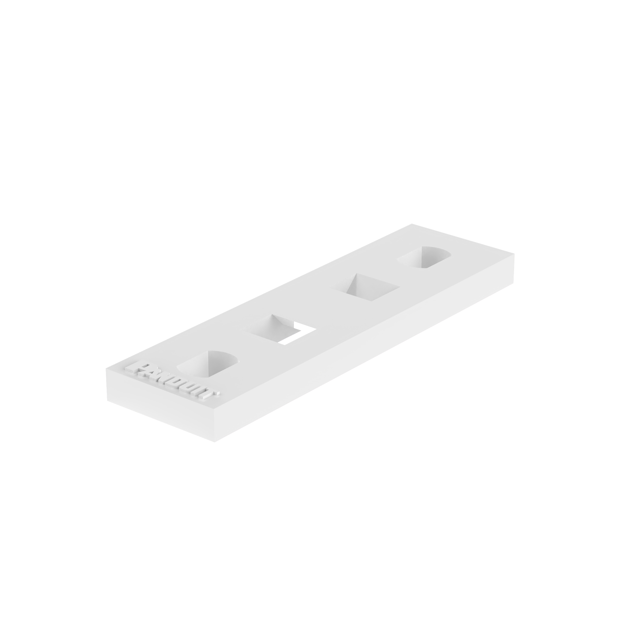 Bağ Plakası, Doğal, PA 6.6, 53.1x50.3mm, M5 Vida, 100'lü Paket