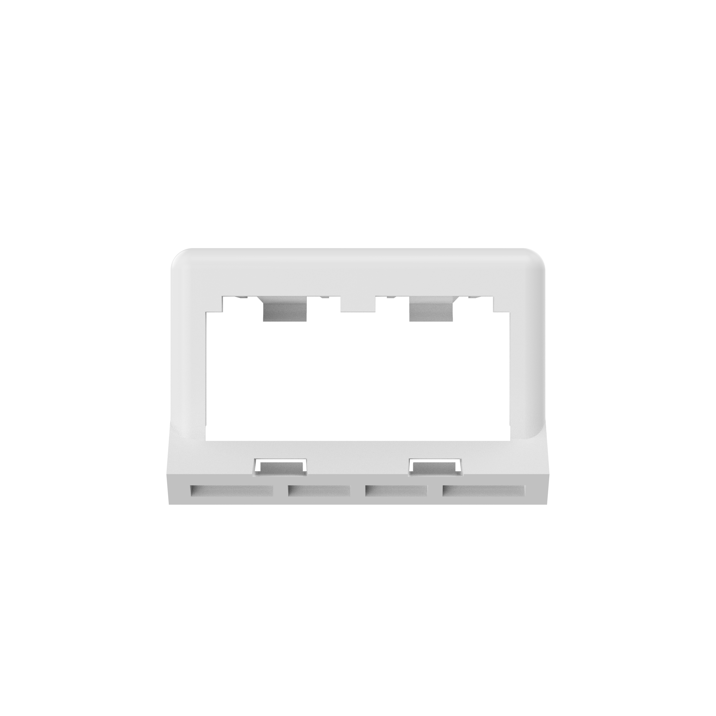 Modüler Takma Parçası, Eğimli, 1/2 boy, 2 port, Beyaz