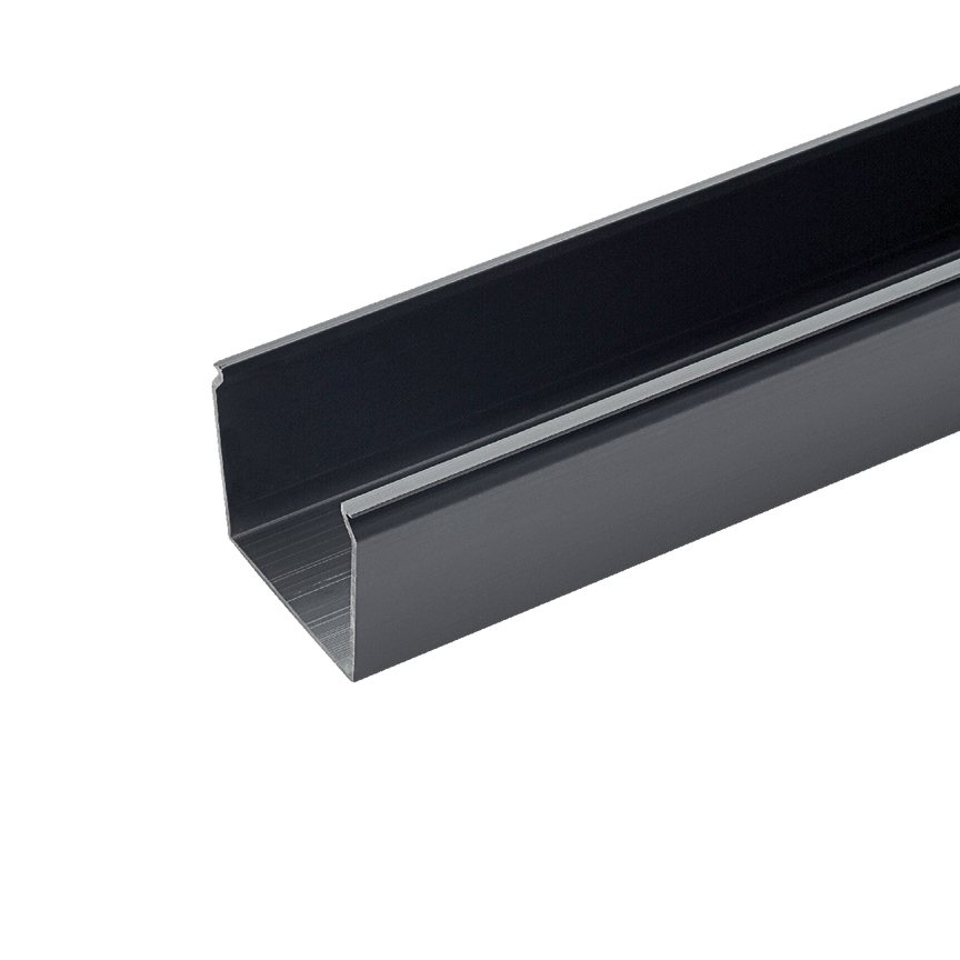 Katı Kanal, PVC, 5.08 cm x 5.08 cm x 1.83 metre, Siyah