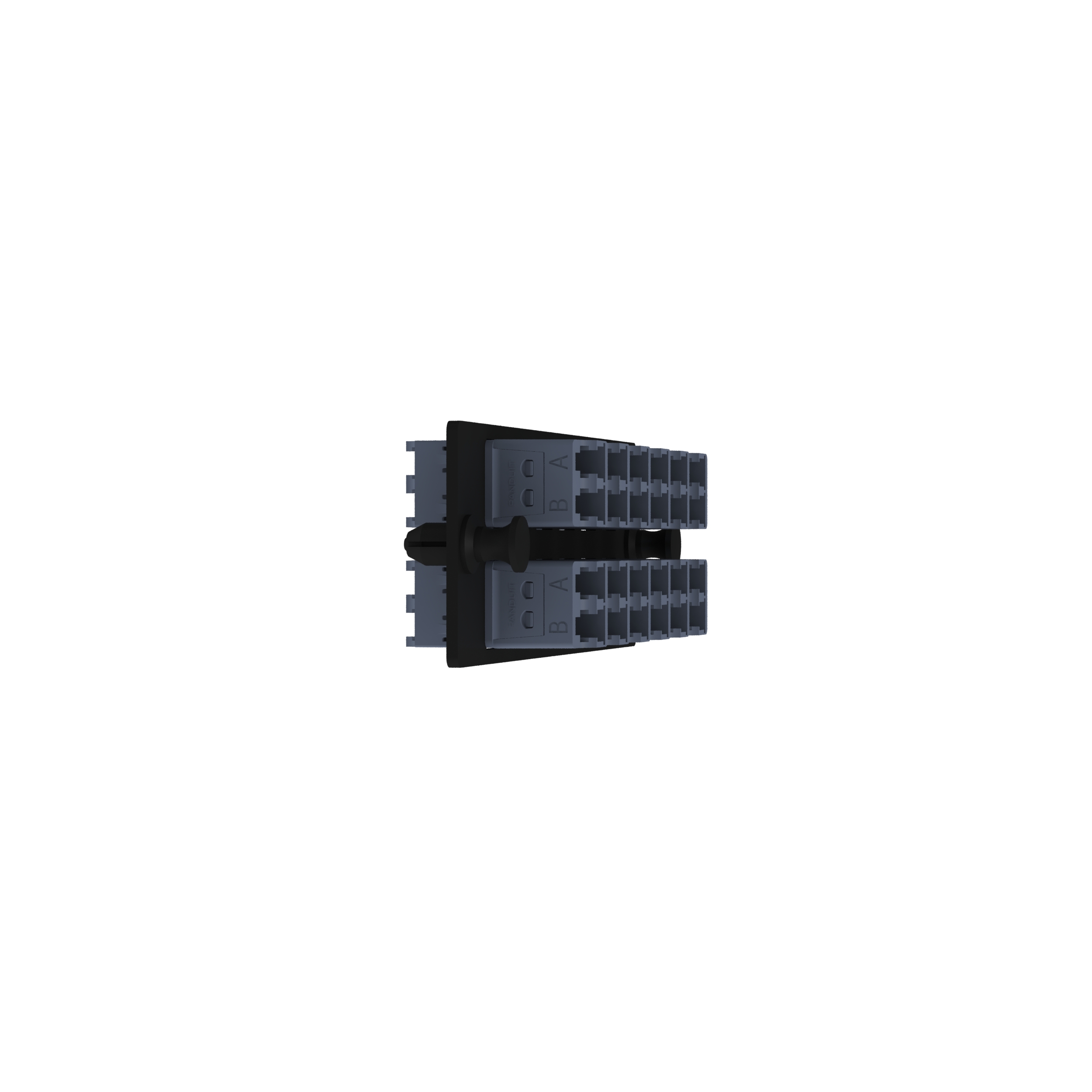 Opticom® Anahtarlamalı F-Koyu Mavi/Anahtarsız FAP, OM4, 12 LC Çift Yönlü