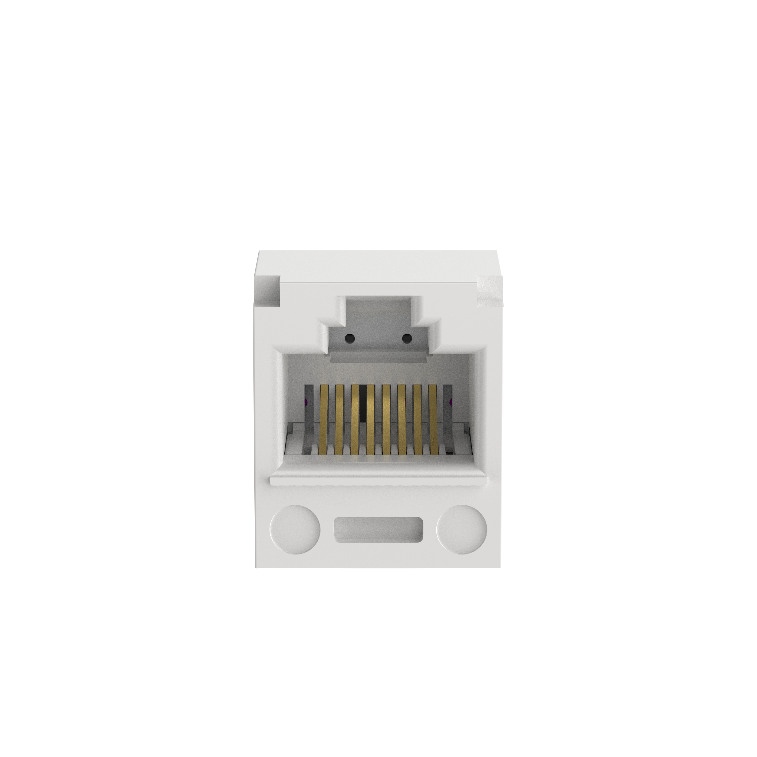 Twisted Pair (Kıvrımlı Çift) RJ45 Cat 5e TP-Style Jak Modülü, Beyaz