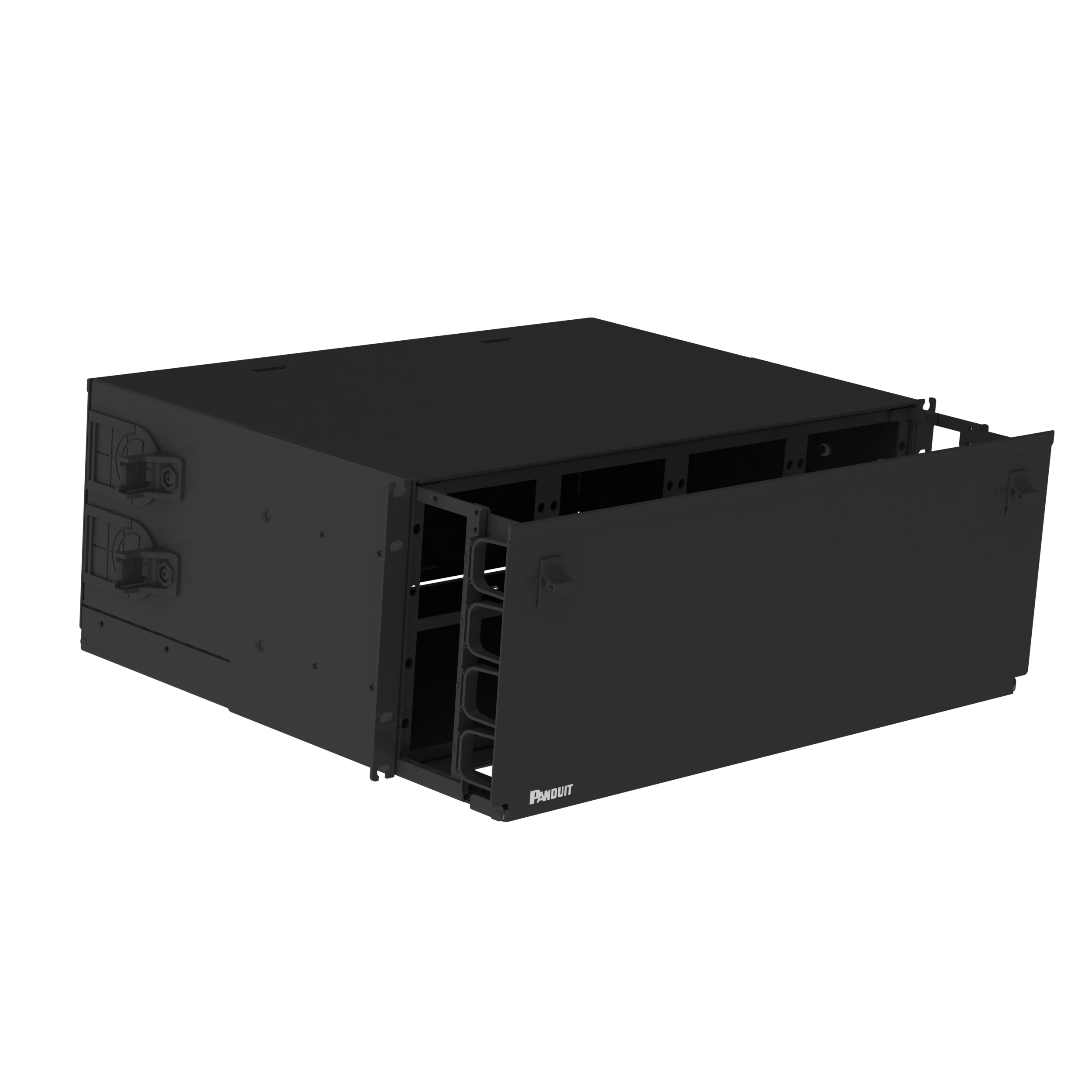 Opticom® Rack Mount Enclosure, Black, 4 RU, 16 FAP/Cassette Slots