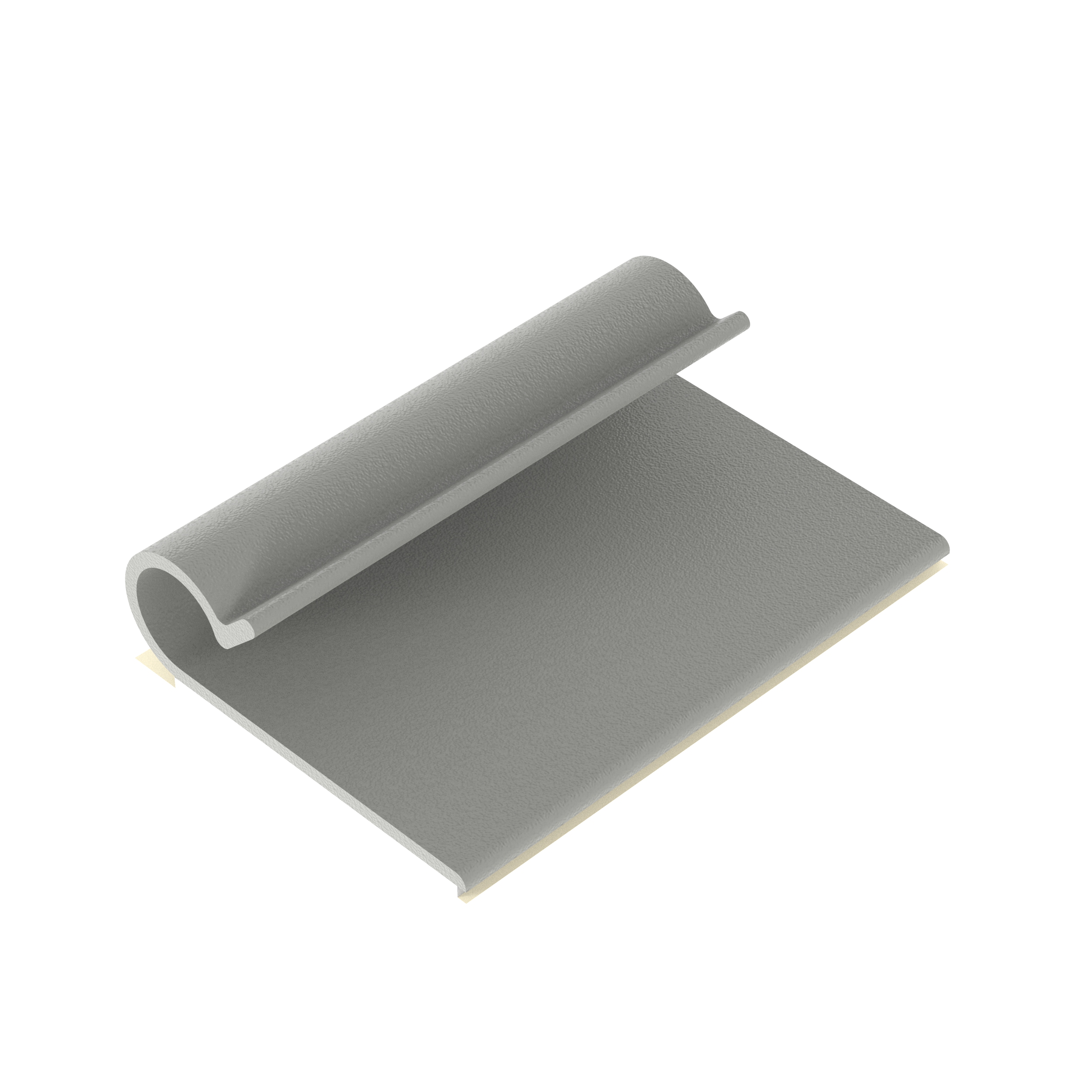 Kablo Klipsi, Açık Gri, PVC, Kauçuk Yapışkanlı, 44.5x31mm, 100'lü Paket