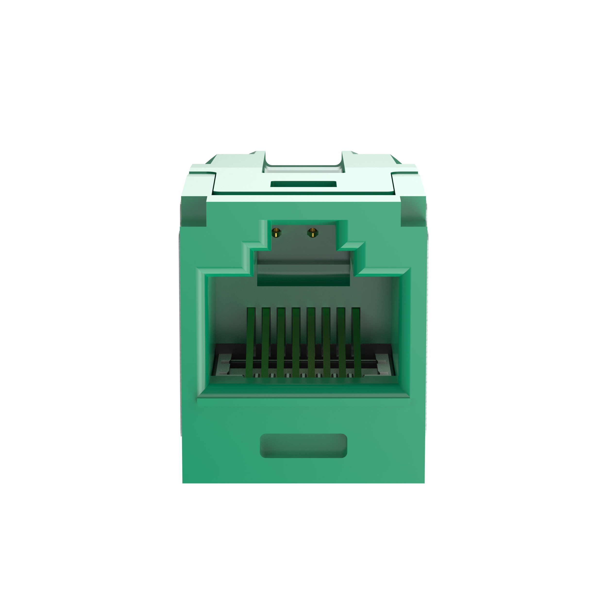 Twisted Pair RJ45 Cat 6A Bağlantı Modülü, Yeşil