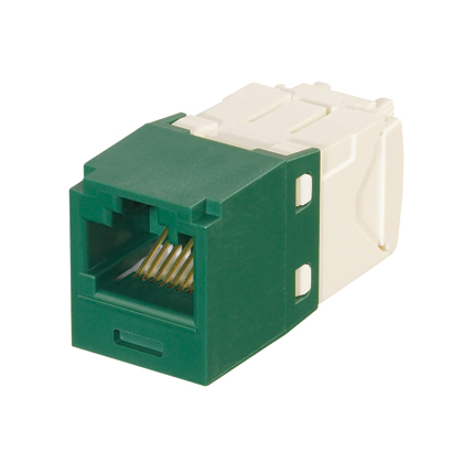 Twisted Pair RJ45 Cat 6 Kilitlemeli TG Jak Modülü, Yeşil