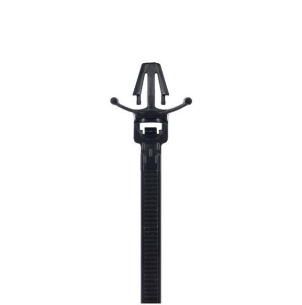 Çözülebilir Kanatlı İtme Montajlı Kablo Bağı, Siyah, UV PA6.6, 173x4.8mm, 222N, 500'lü Paket