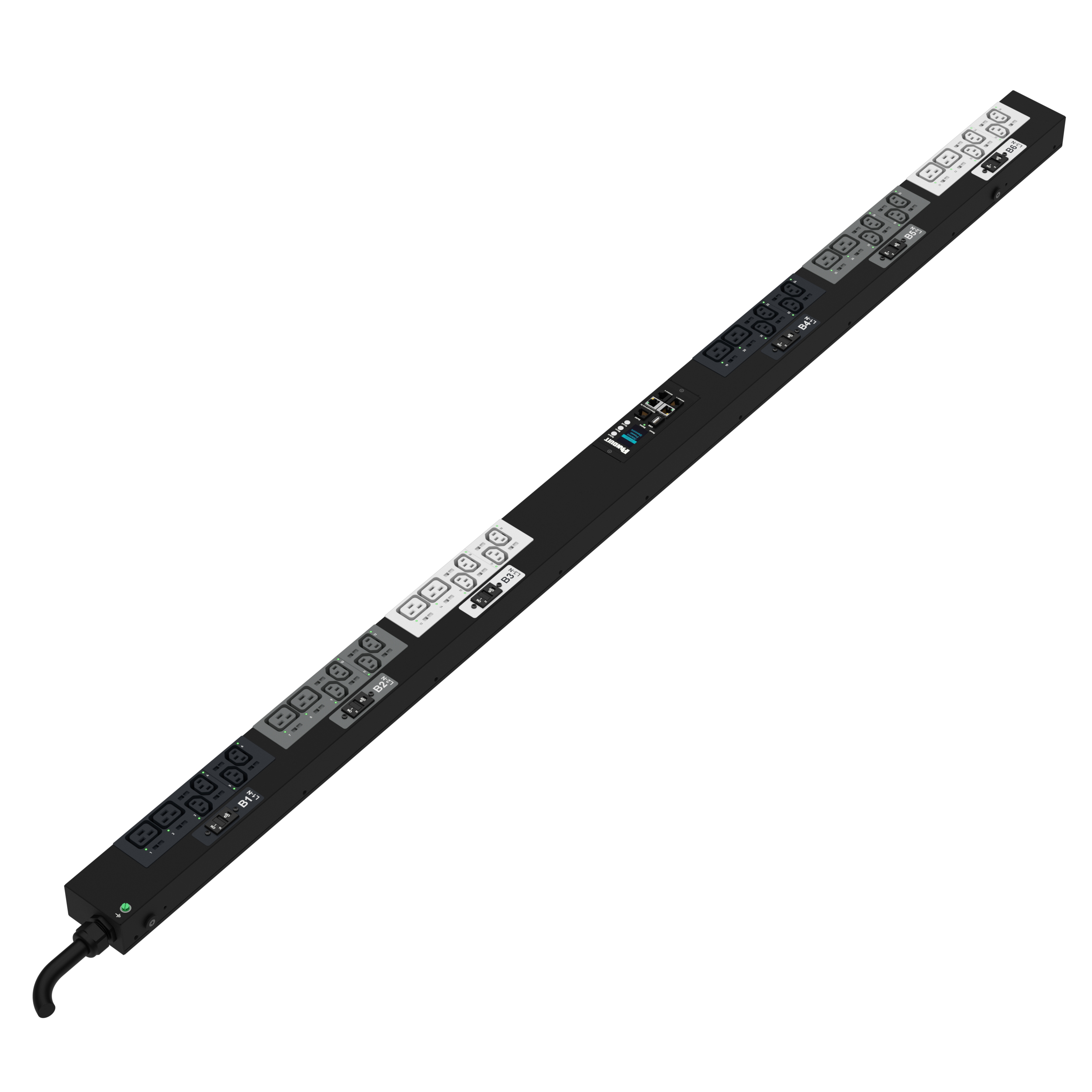 G6 MSPO PDU, 32AMP, (24)C13, (12)C19, IEC 60309 3P+N+E 6h