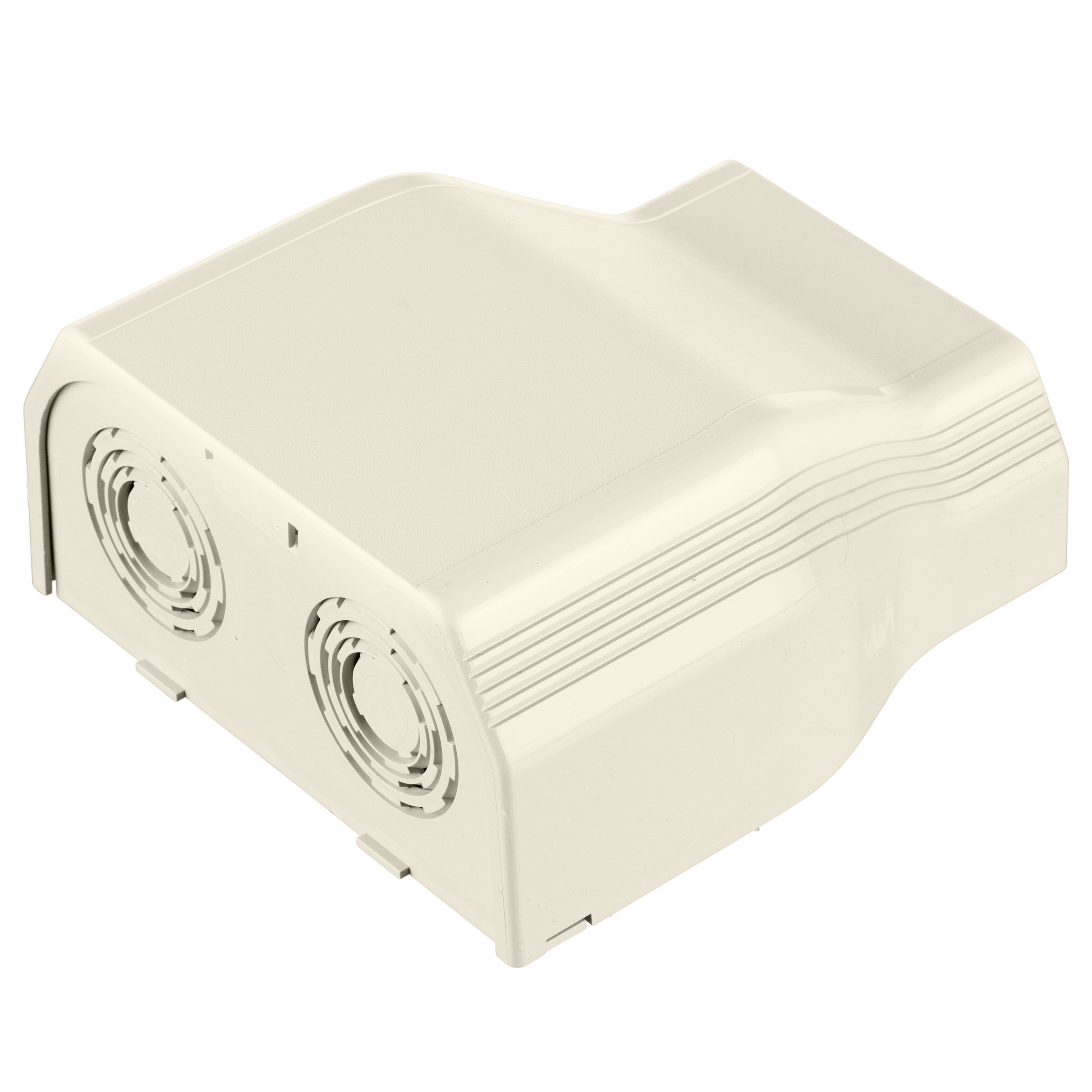 The entrance end fitting is for use with T-70 Raceway. The color is Off White