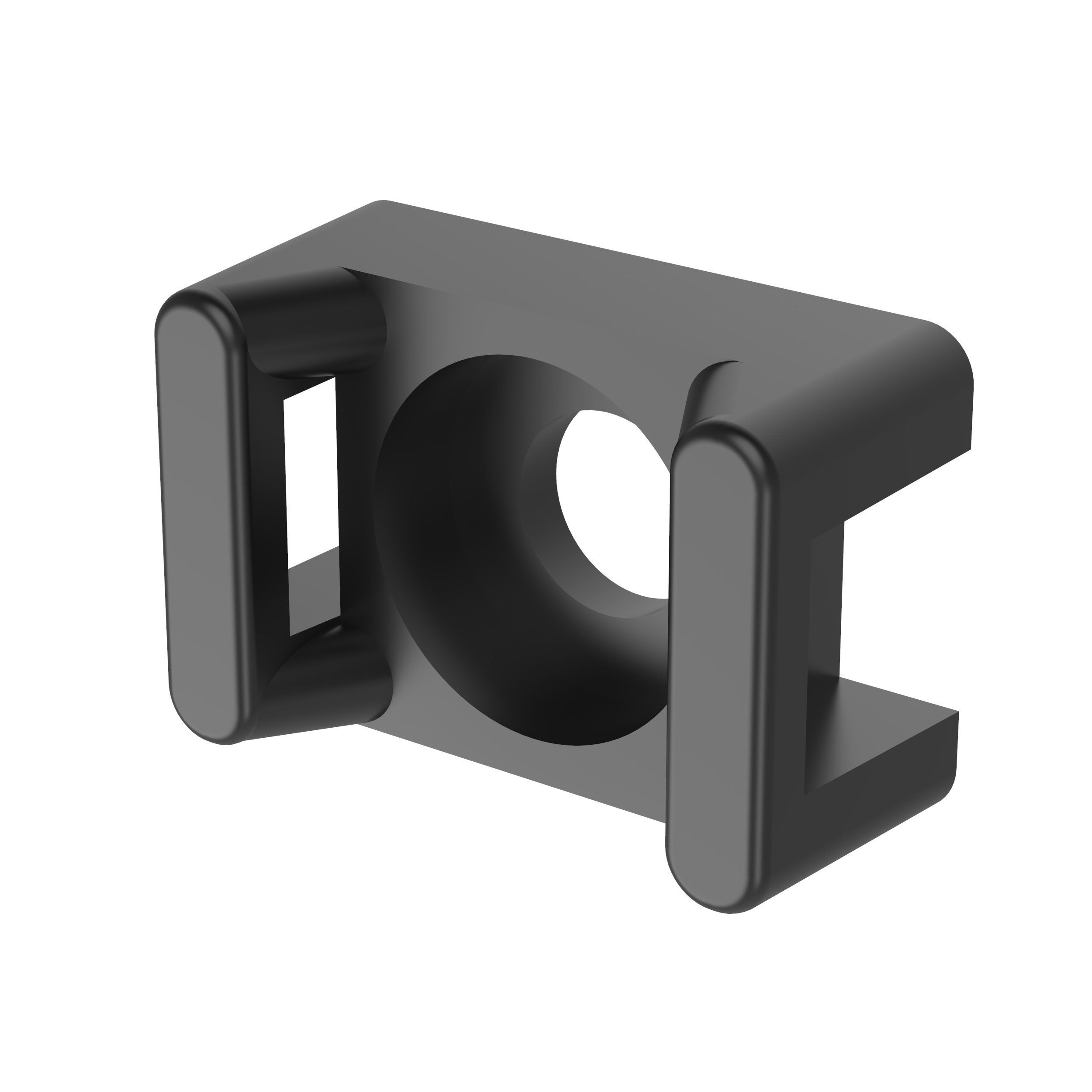 Cable Tie Mount, Black, Supergrip, UV PA 6.6, Screw, M5, PK100