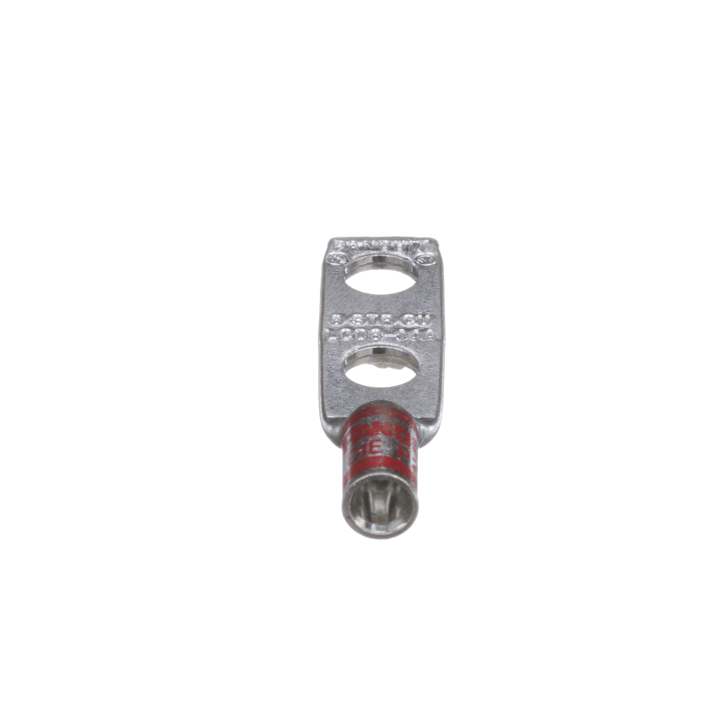 Cosse 8 AWG Cu;2 trous 1/4&Prime;;espace. 0,63&Prime;;fût stand.;fenêtre inspect.;Cdt.50